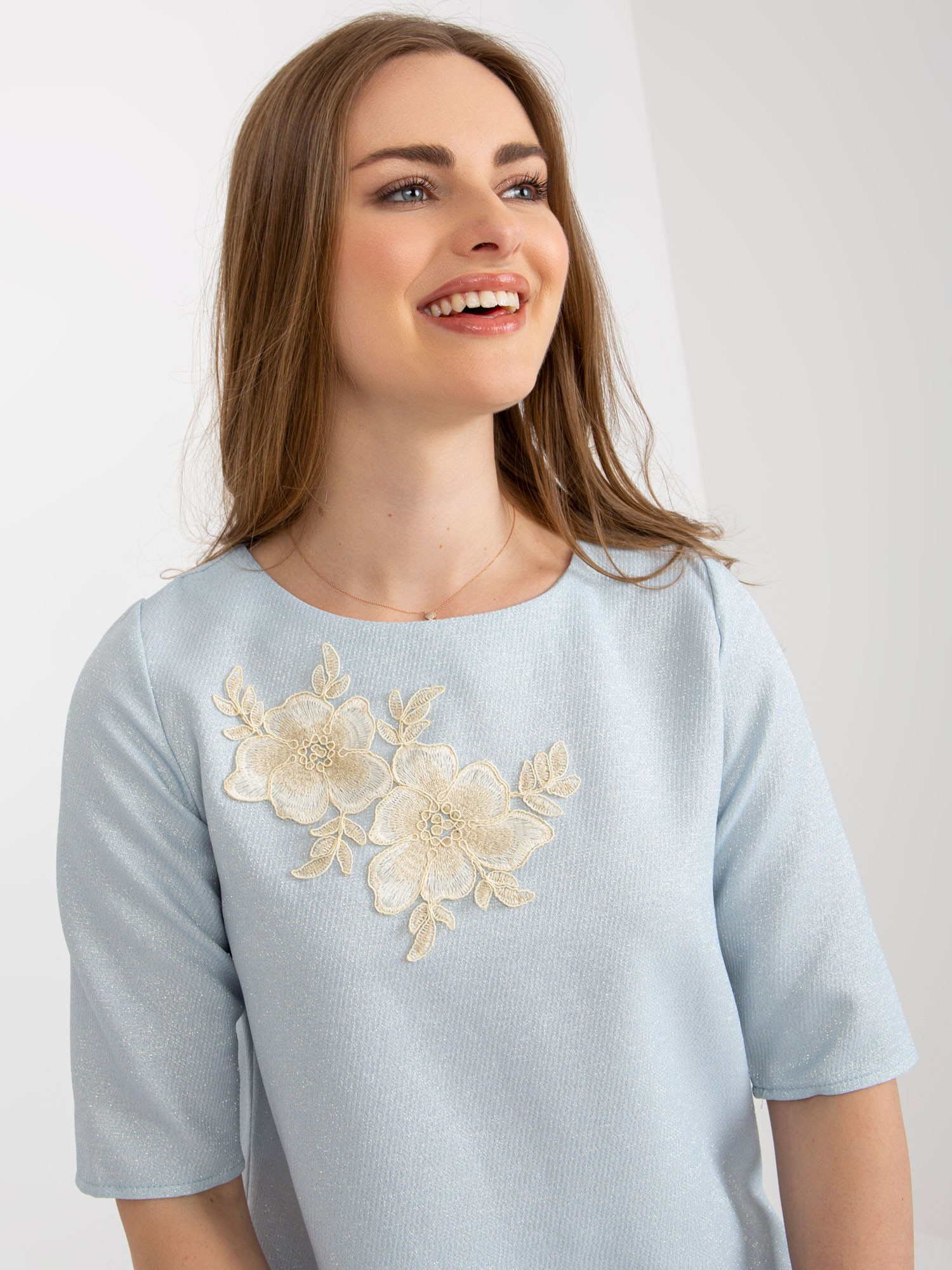 Blouse-LK-BZ-506609.77-light blue