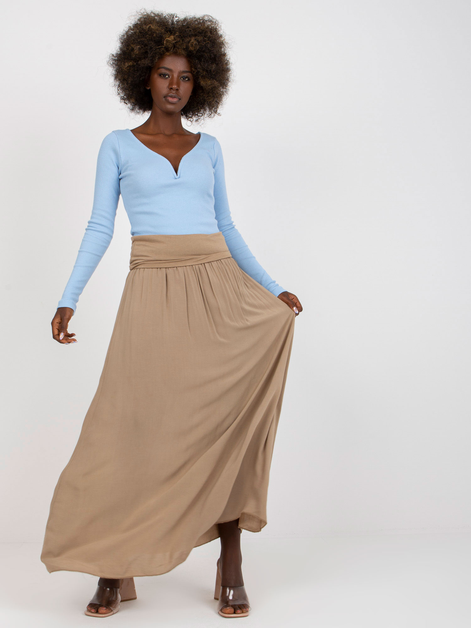 Skirt-TW-SD-BI-82160.48-dark beige