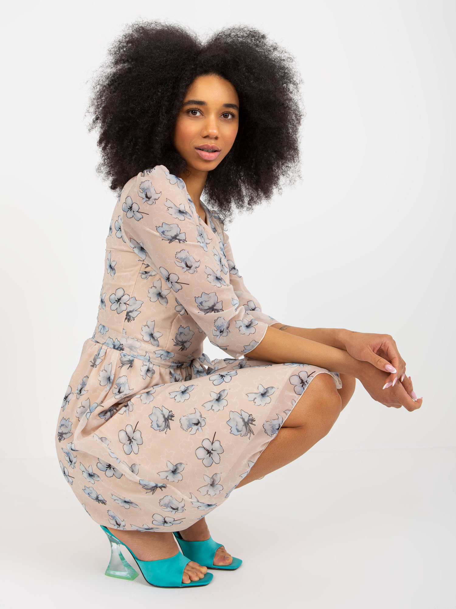 Dress-LK-SK-508006.92P-beige