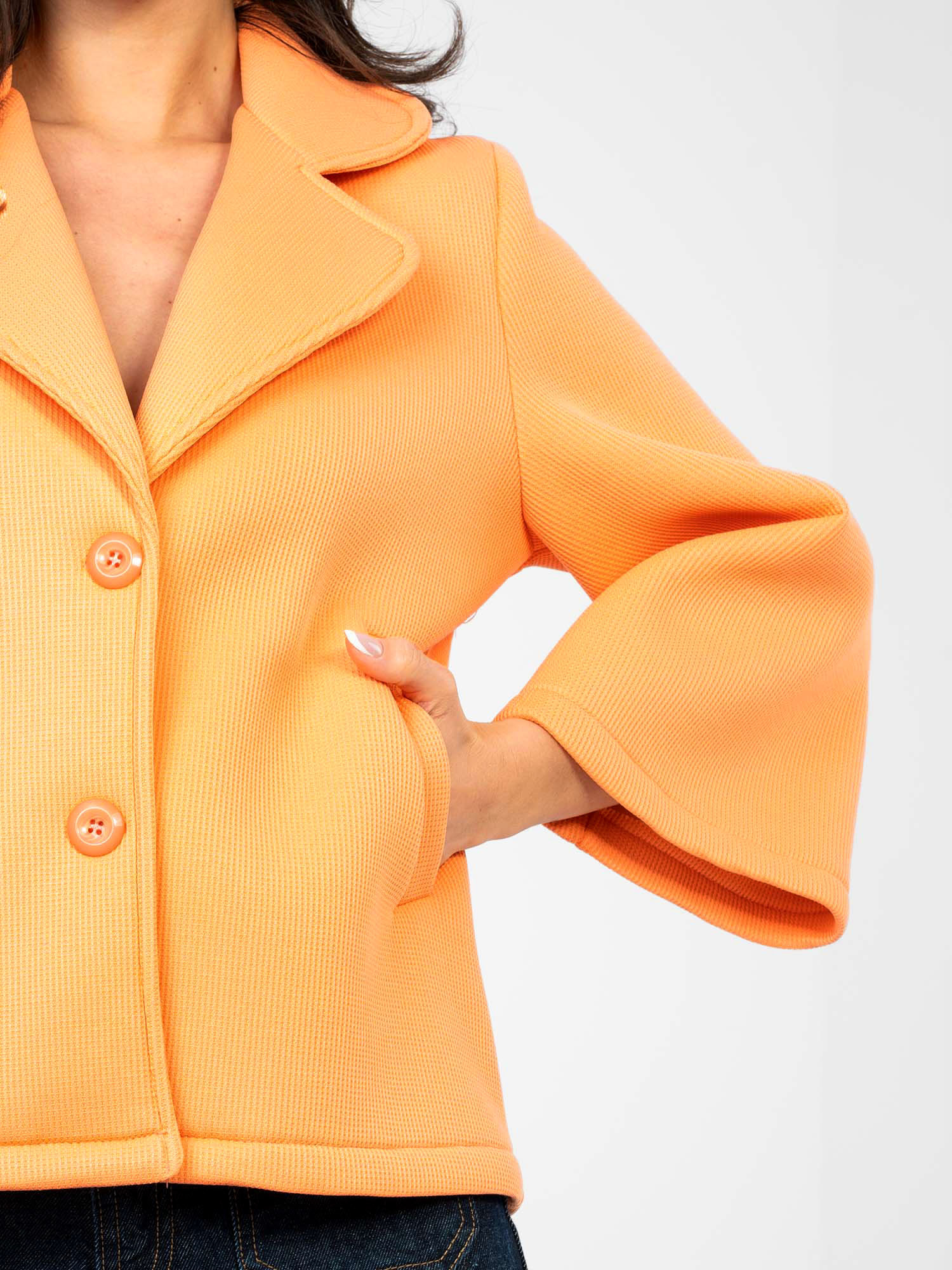 Přechodná pláštěnka, 3/4 rukáv, oranžová