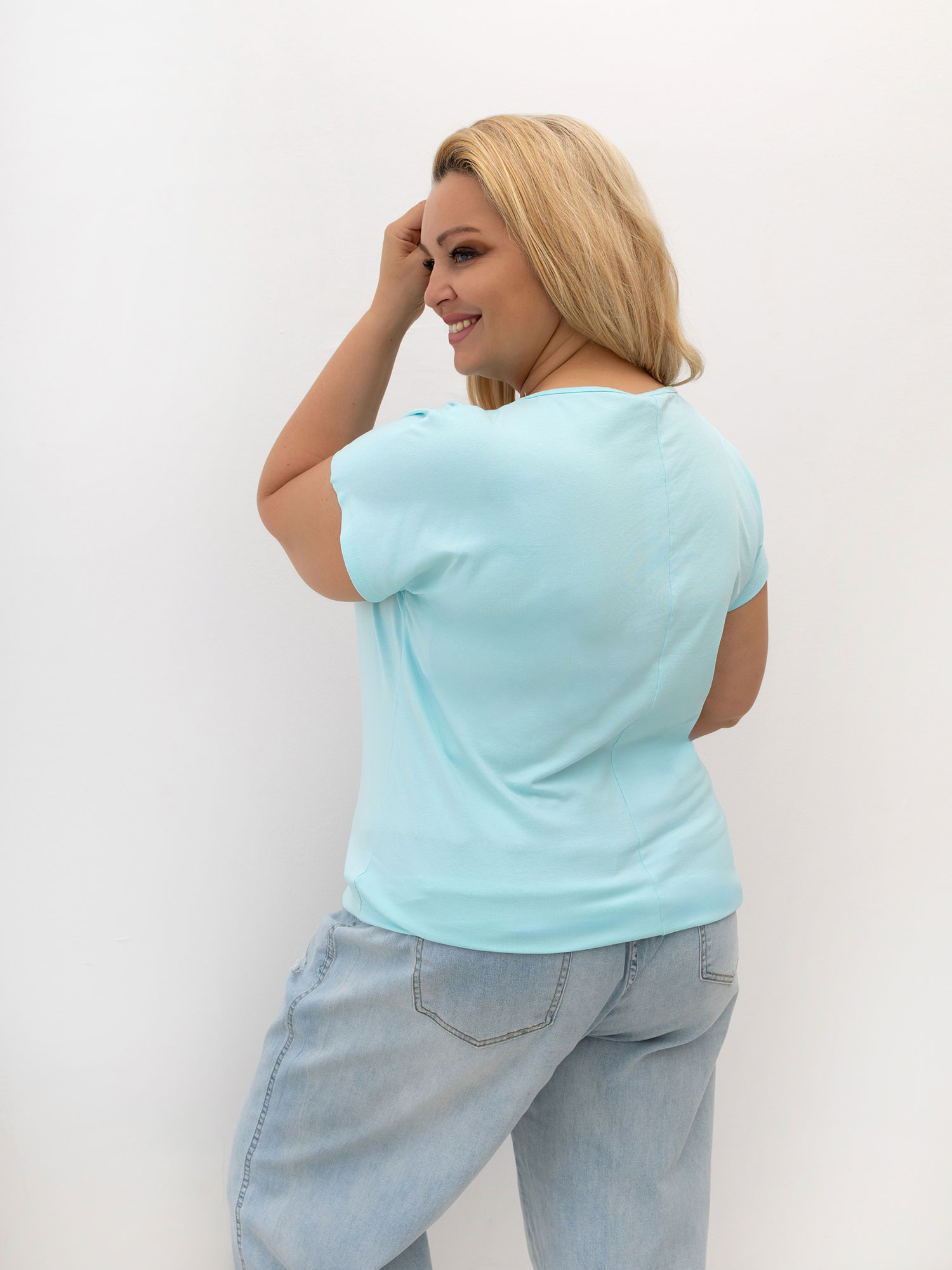 Mátové dámské tričko plus size s nápisem