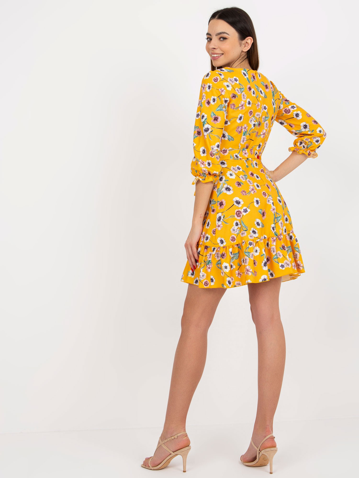 Dress-LK-SK-507601.32P-dark yellow