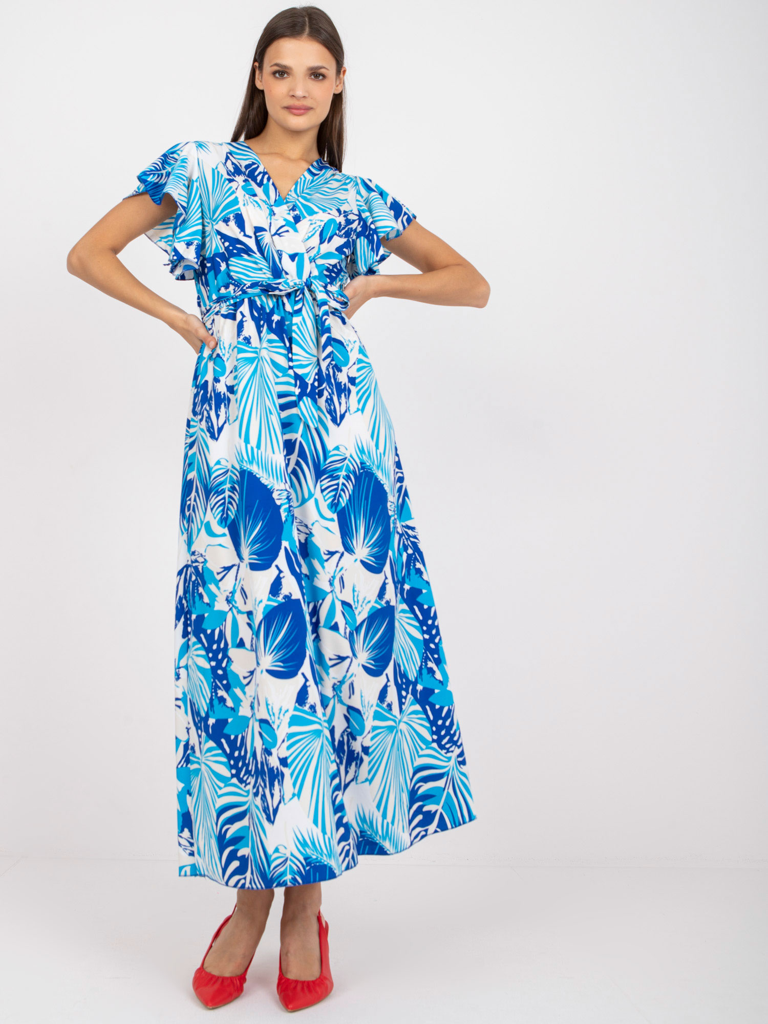 Dress-DHJ-SK-13203-1.03X-White-Blue