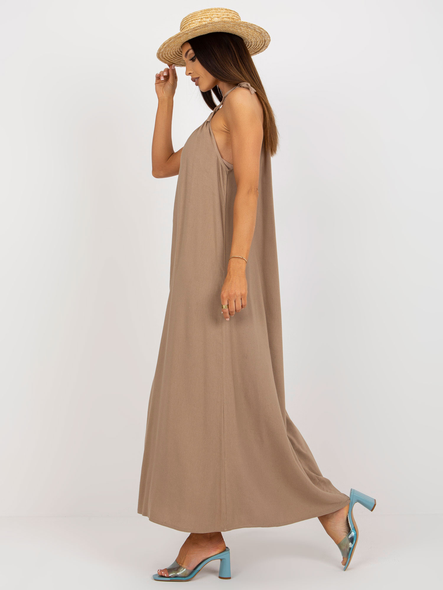 Dress-TW-SK-BE-203D.38P-dark beige