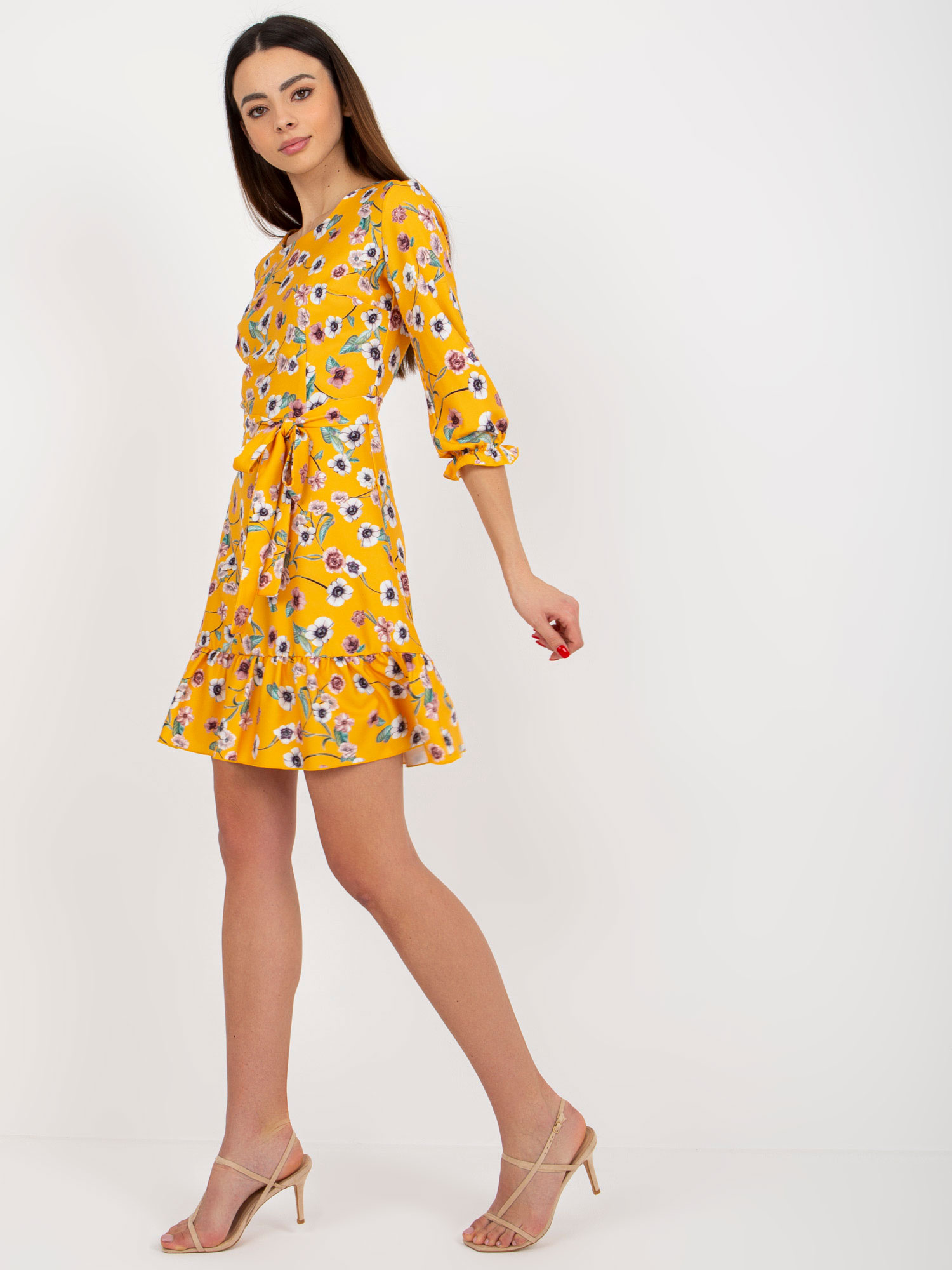 Dress-LK-SK-507601.32P-dark yellow