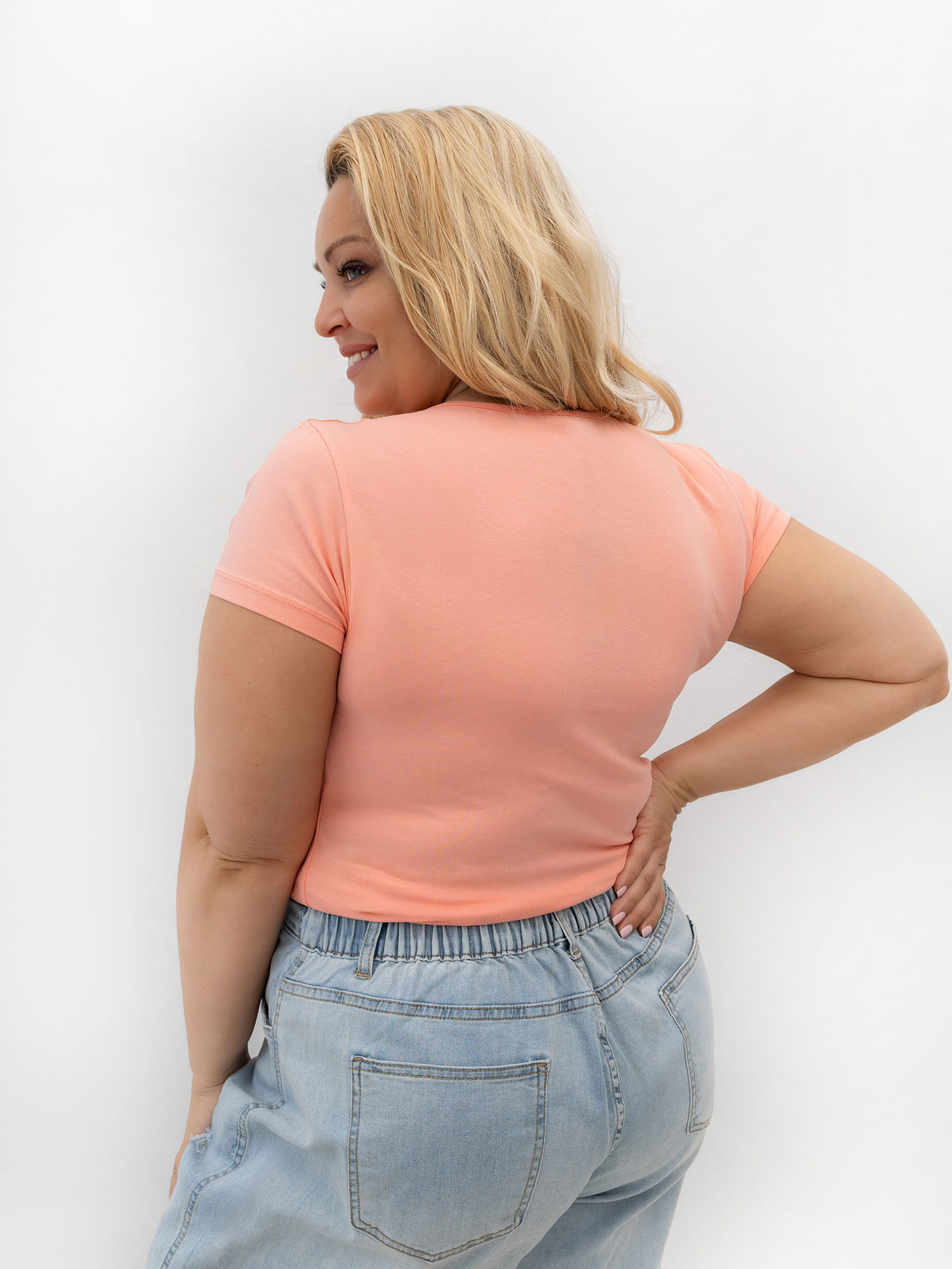 Broskvové tričko Plus Size