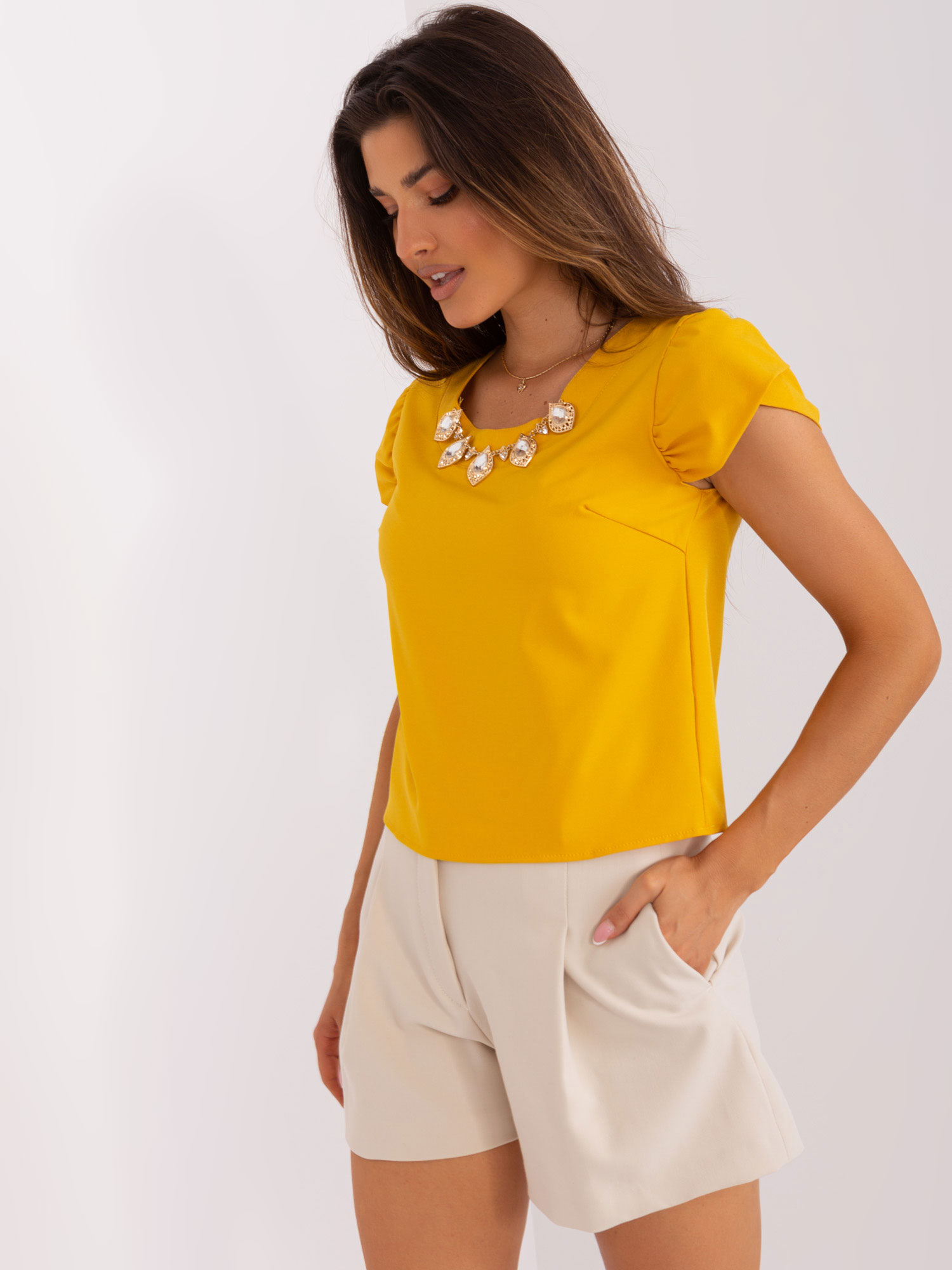 Blouse-LK-BZ-505783-2.01P-dark yellow