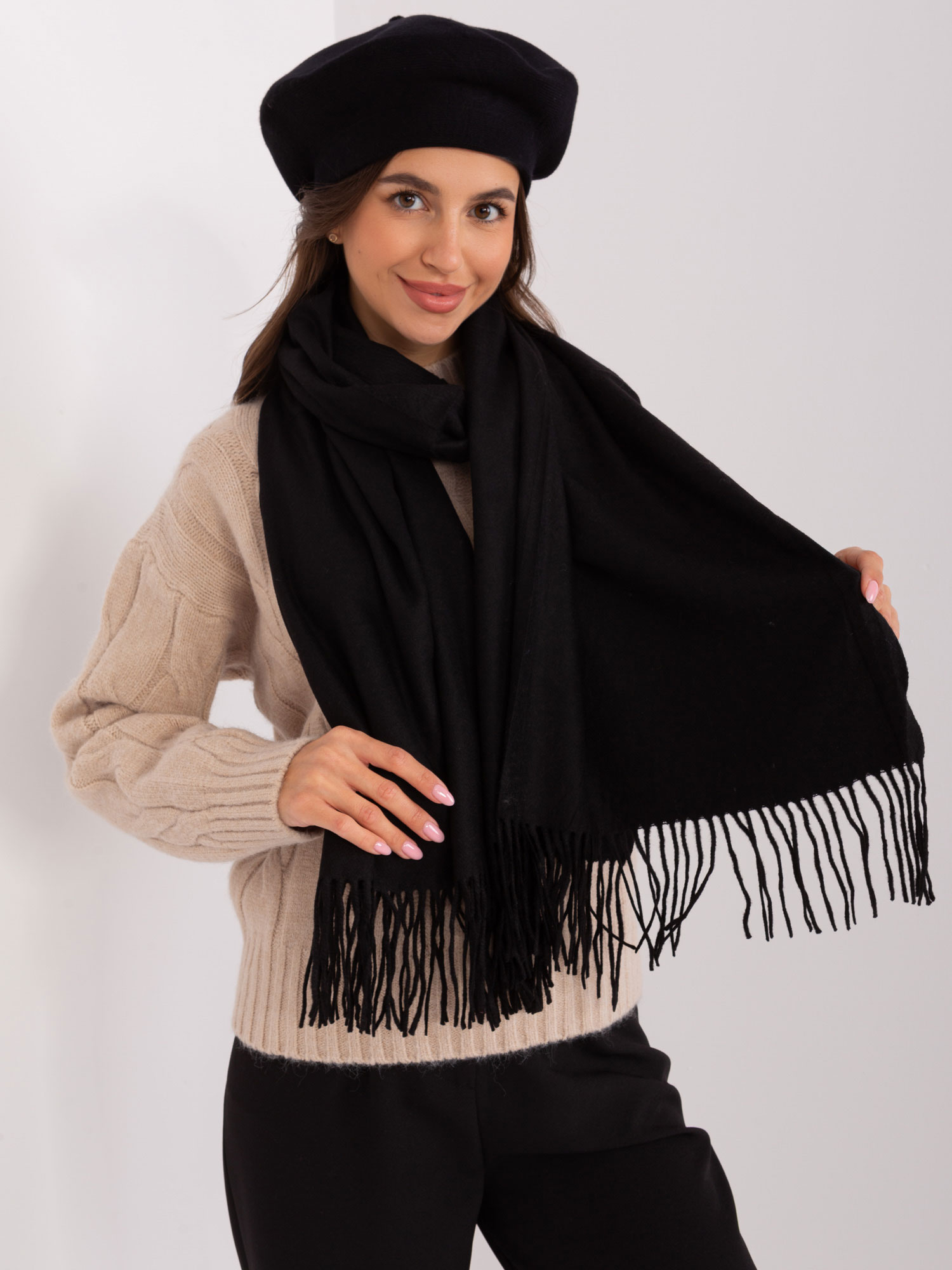 Scarf-AT-SZ-23185.90P-black