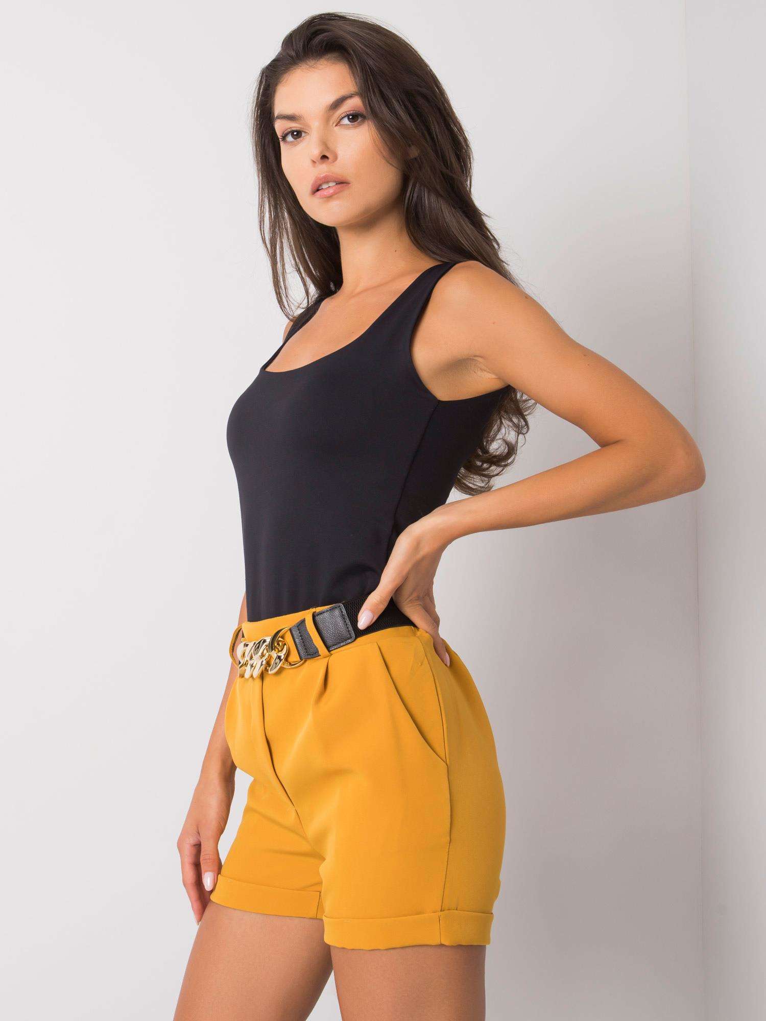 Shorts-DHJ-SN-13186.03P-dark yellow