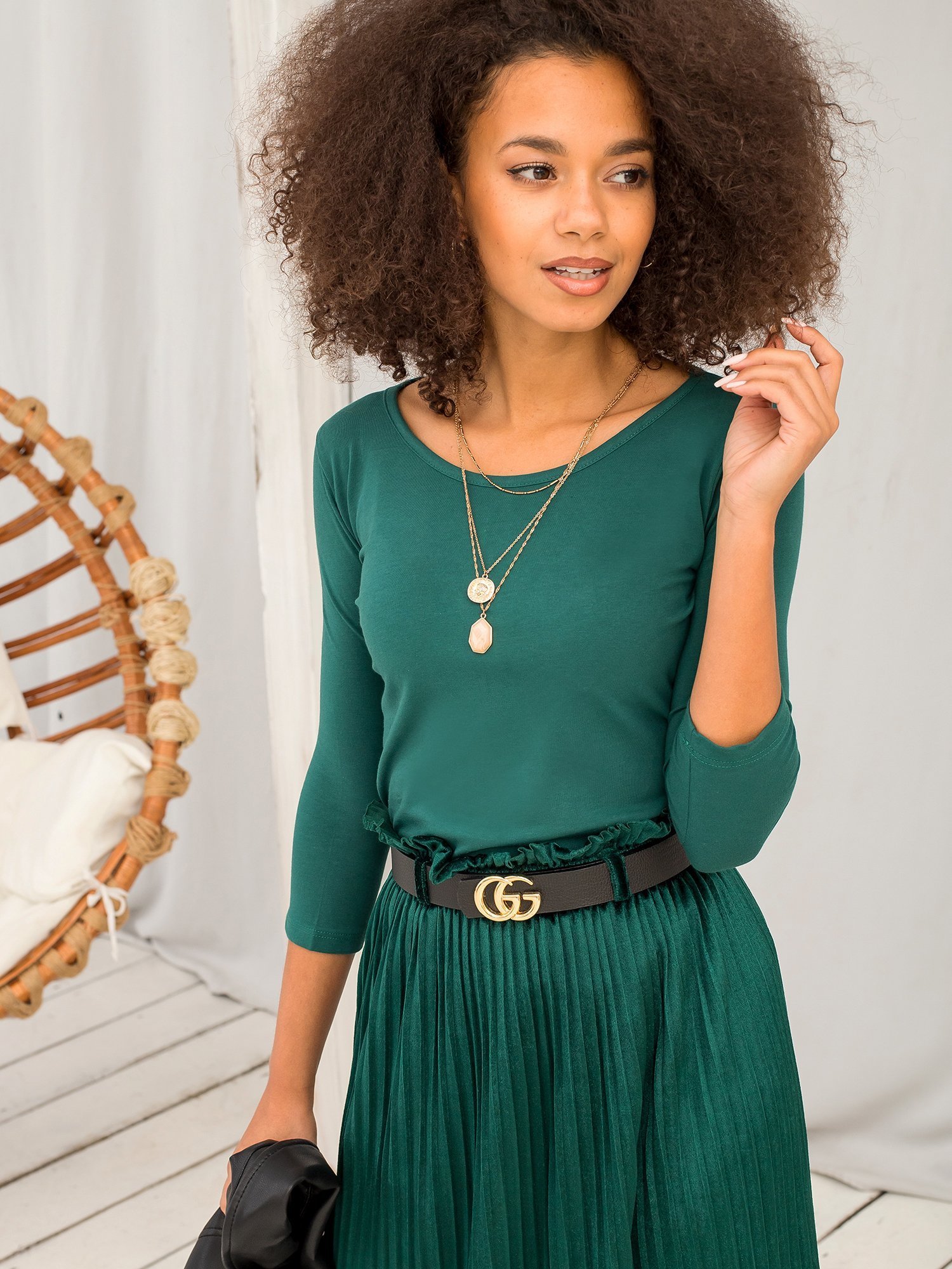 Blouse-RV-BZ-4690.68-dark green
