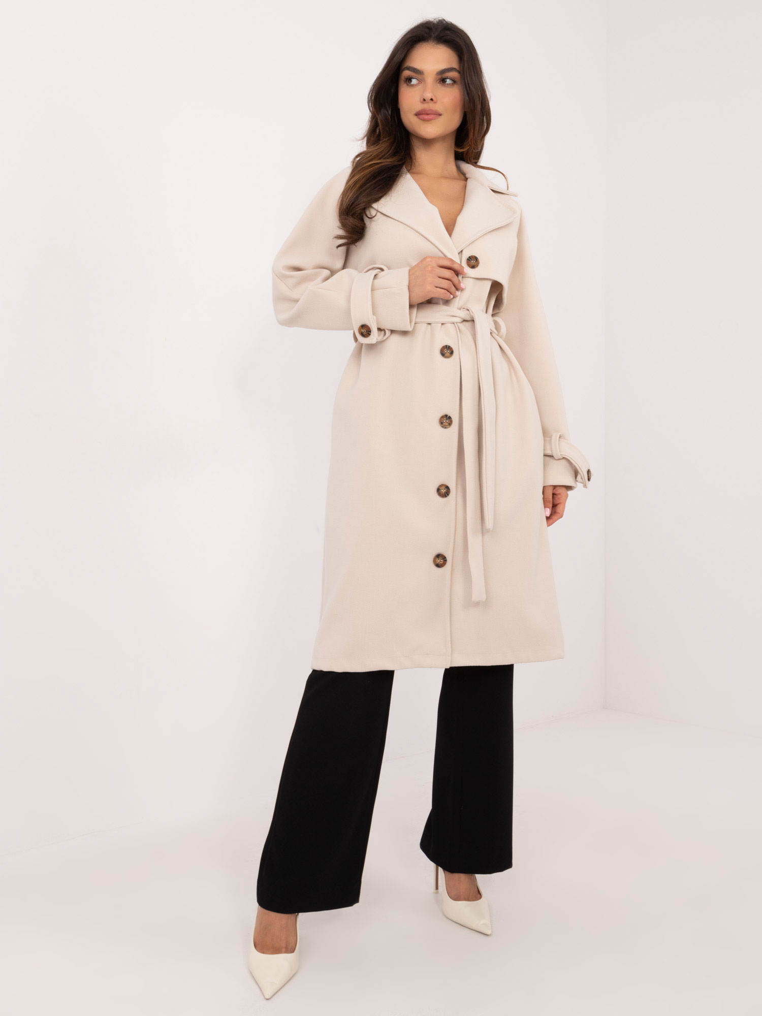 Coat TW-PL-BI-2209.71P-light beige