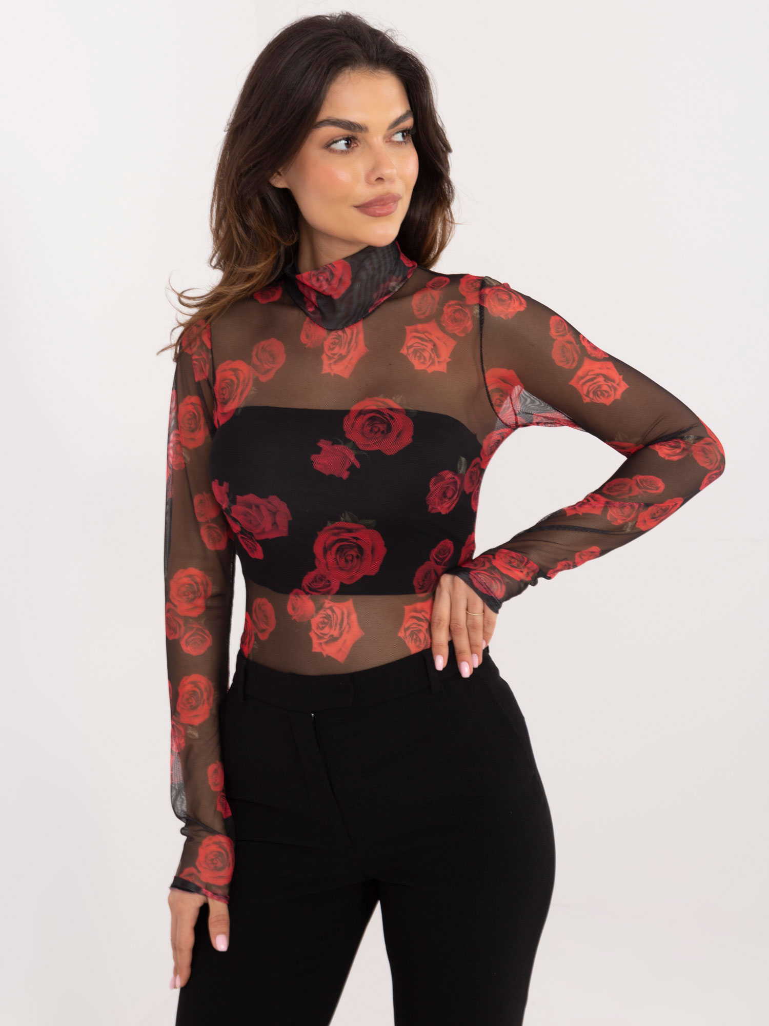 Blouse-DHJ-BZ-18275-2.61-black-red