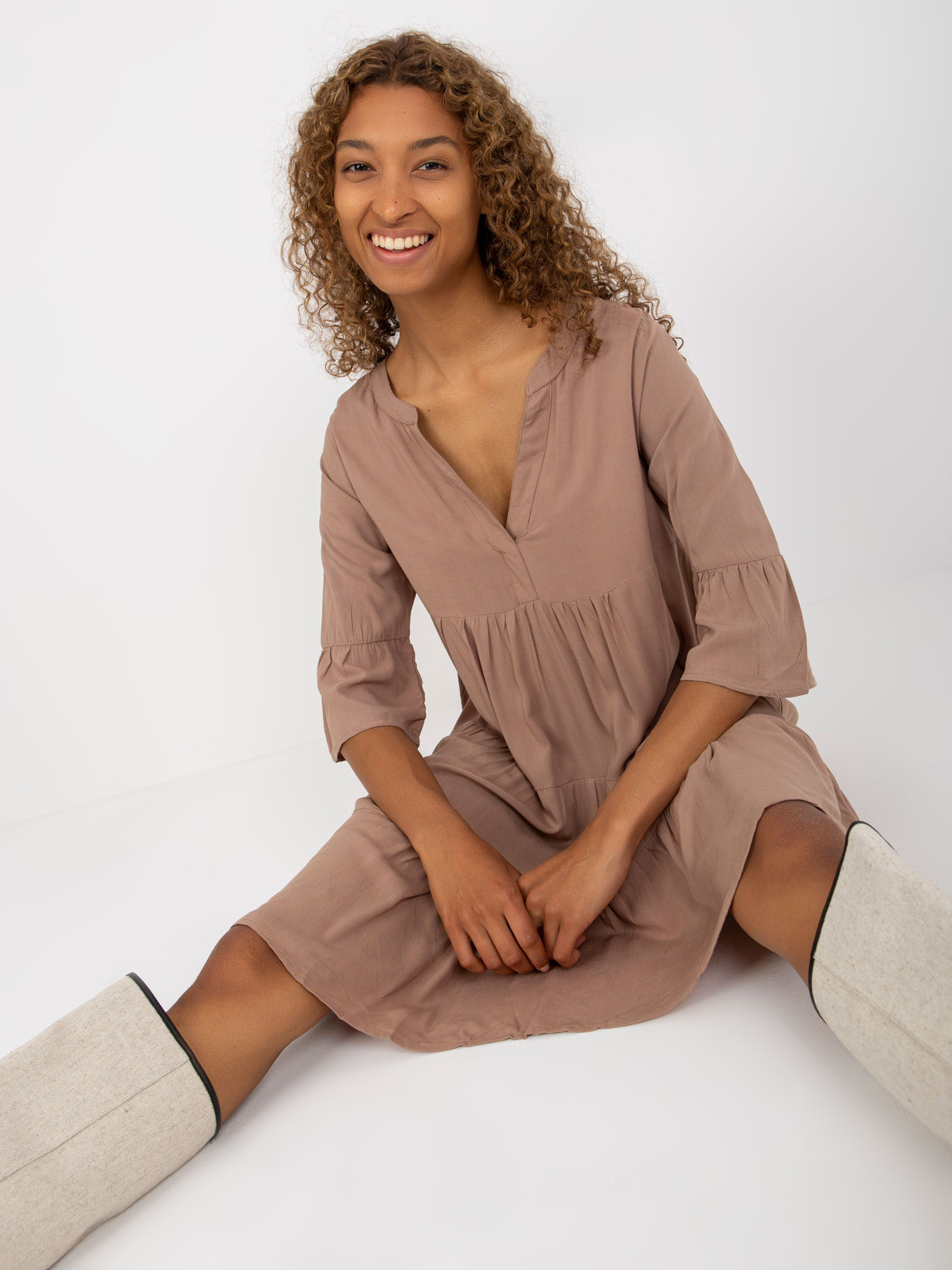 Dress-D73761M30214A3-dark beige