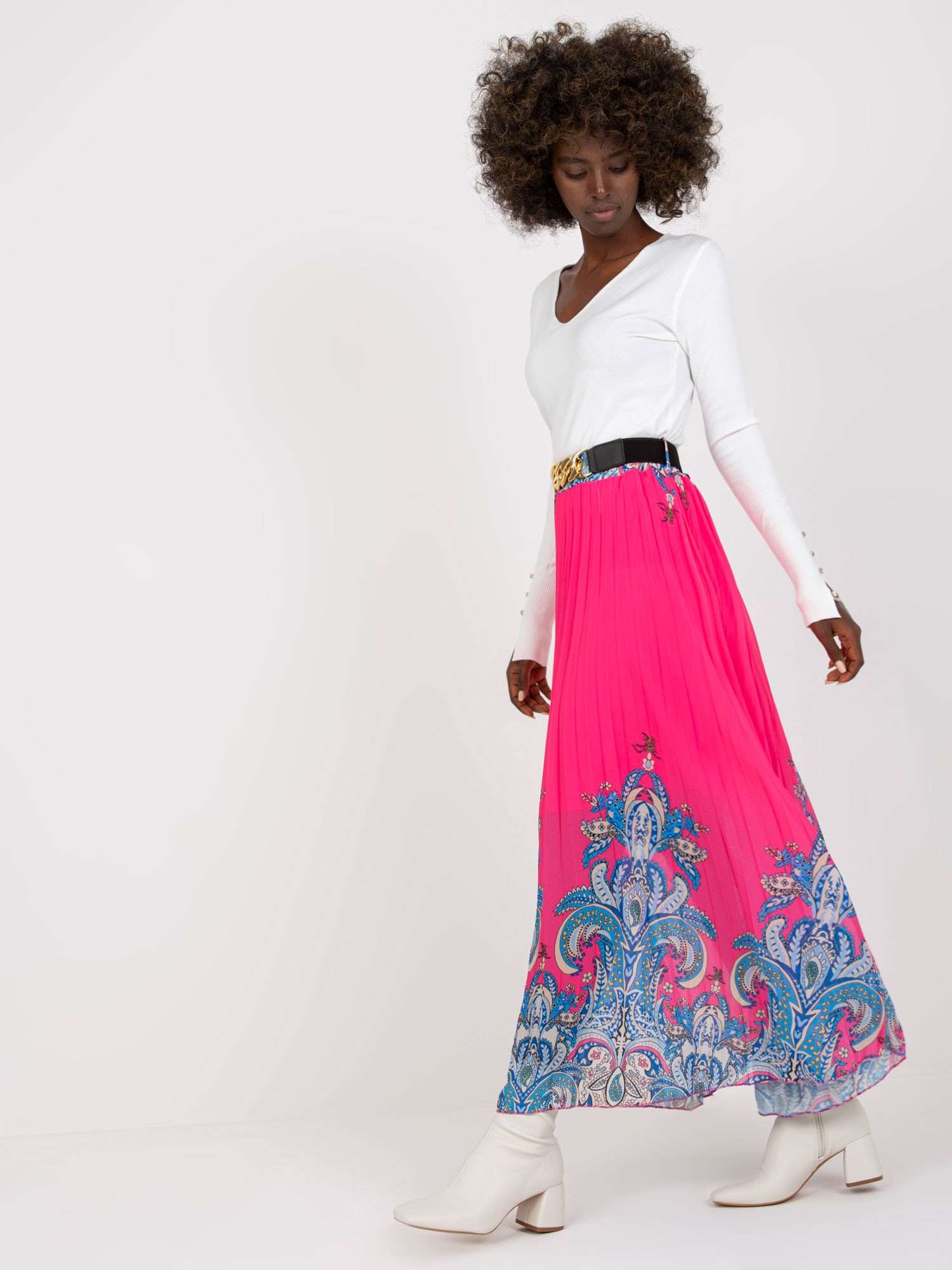 Skirt-DHJ-SD-10620B.43-dark pink