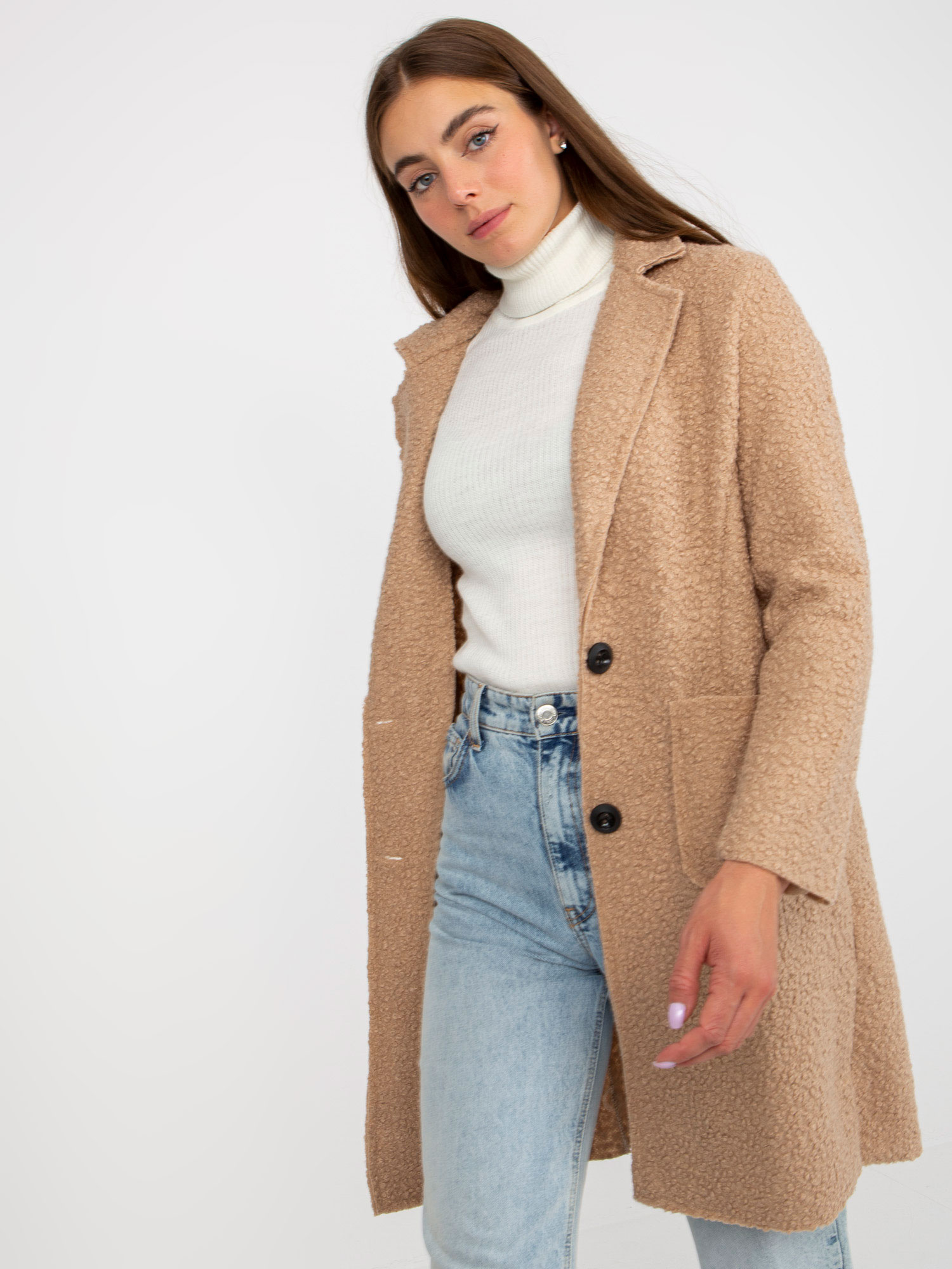 Coat TW-PL-BI-7372.18-beige