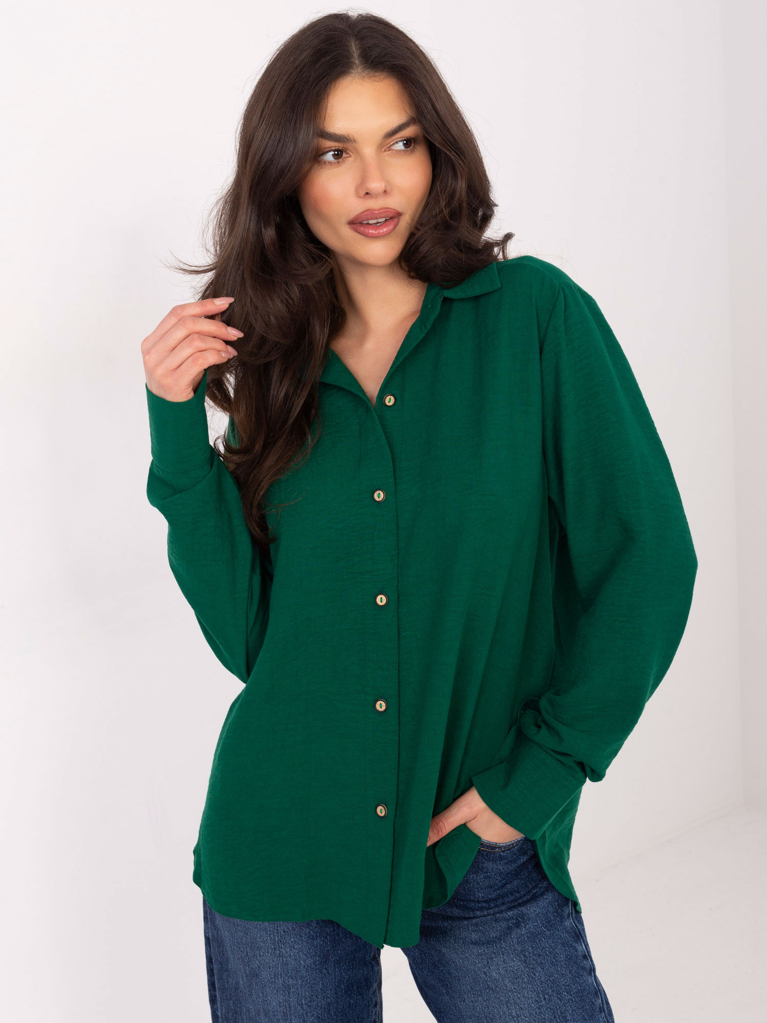 Дамска едноцветна риза