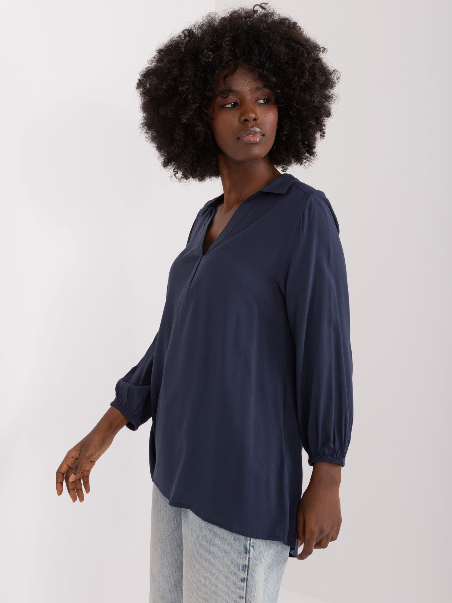 Blouse-D73761Z11162A-navy blue