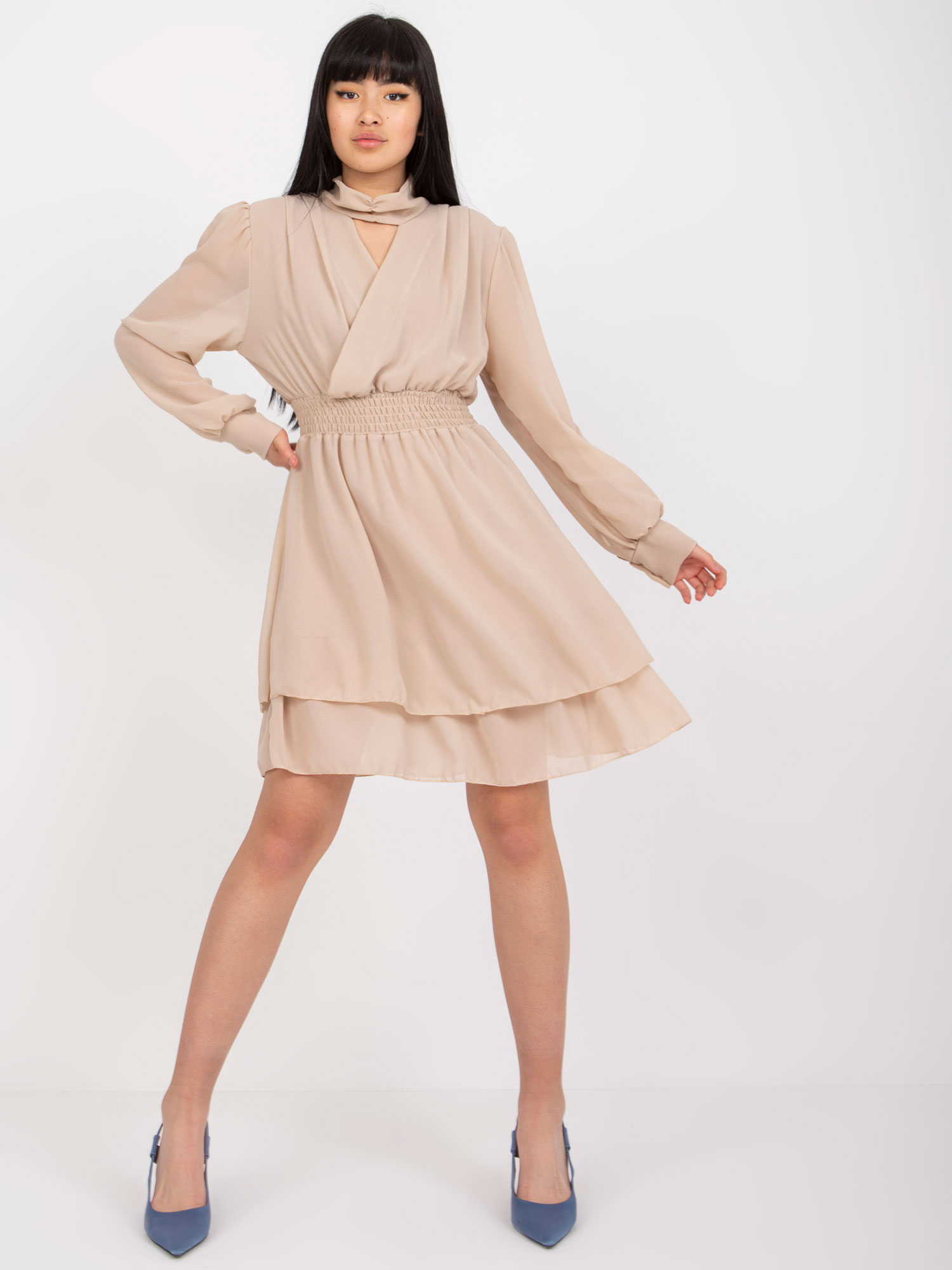 Dress-TW-SK-BI-1300.36-beige