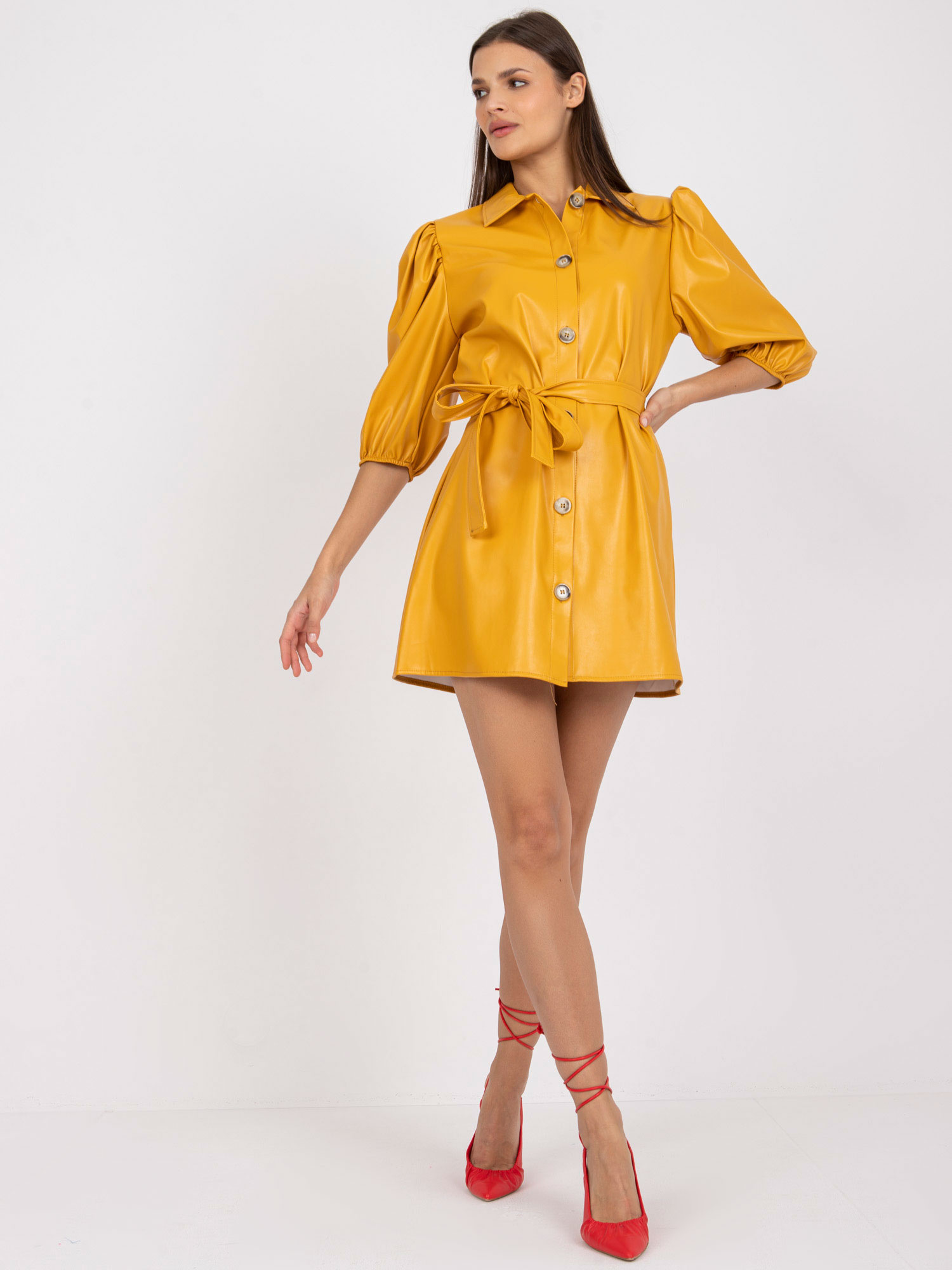 Dress-LK-SK-508478.64P-dark yellow
