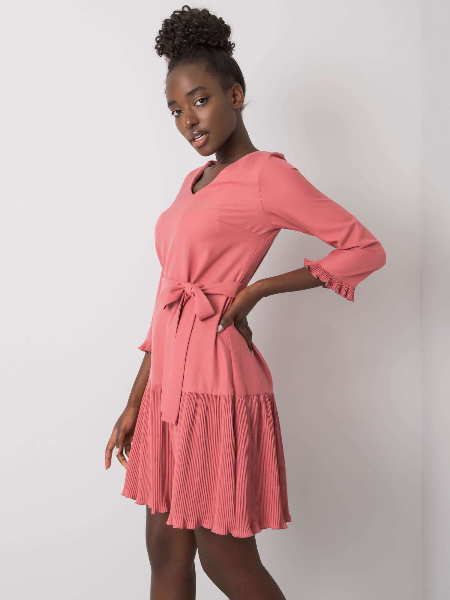 Dress-LK-SK-507733.80P-Dark Pink