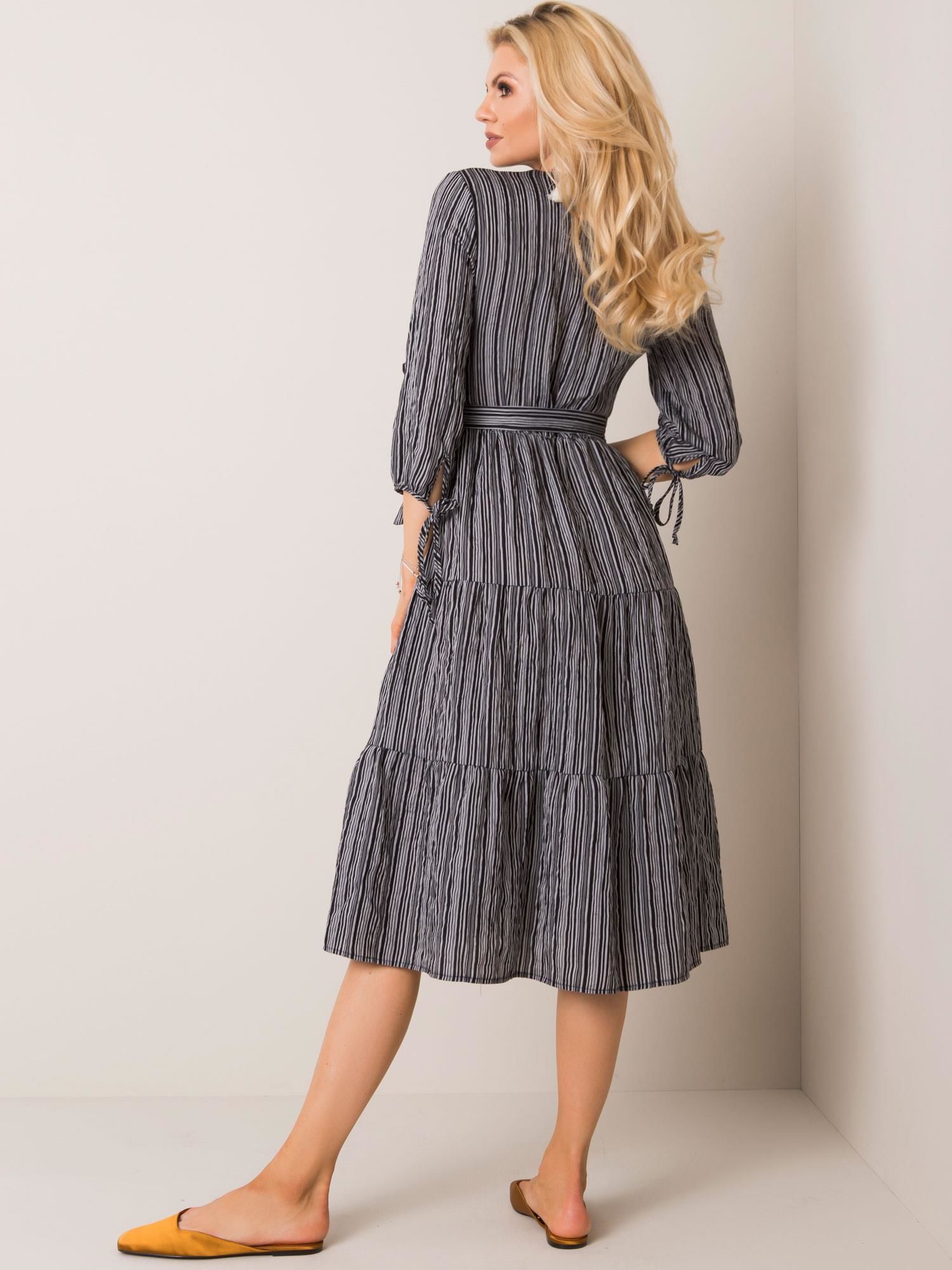 Dress-LK-SK-508005.07P-Grey-Black