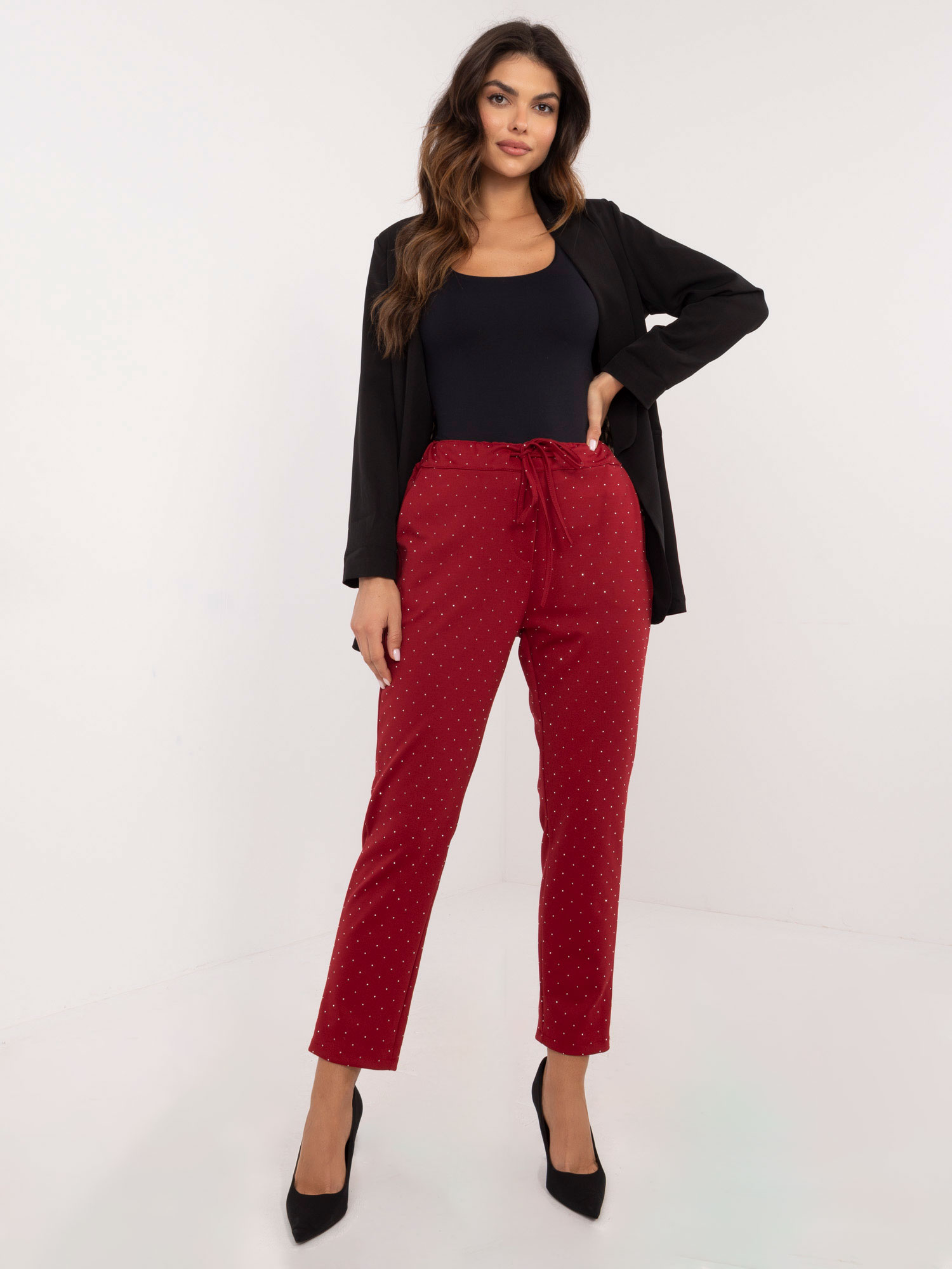 Trousers-DHJ-SP-A7690.01P-burgundy