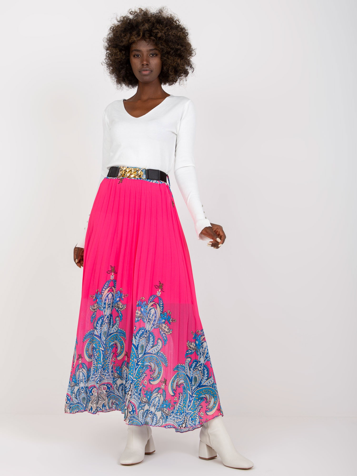 Skirt-DHJ-SD-10620B.43-dark pink