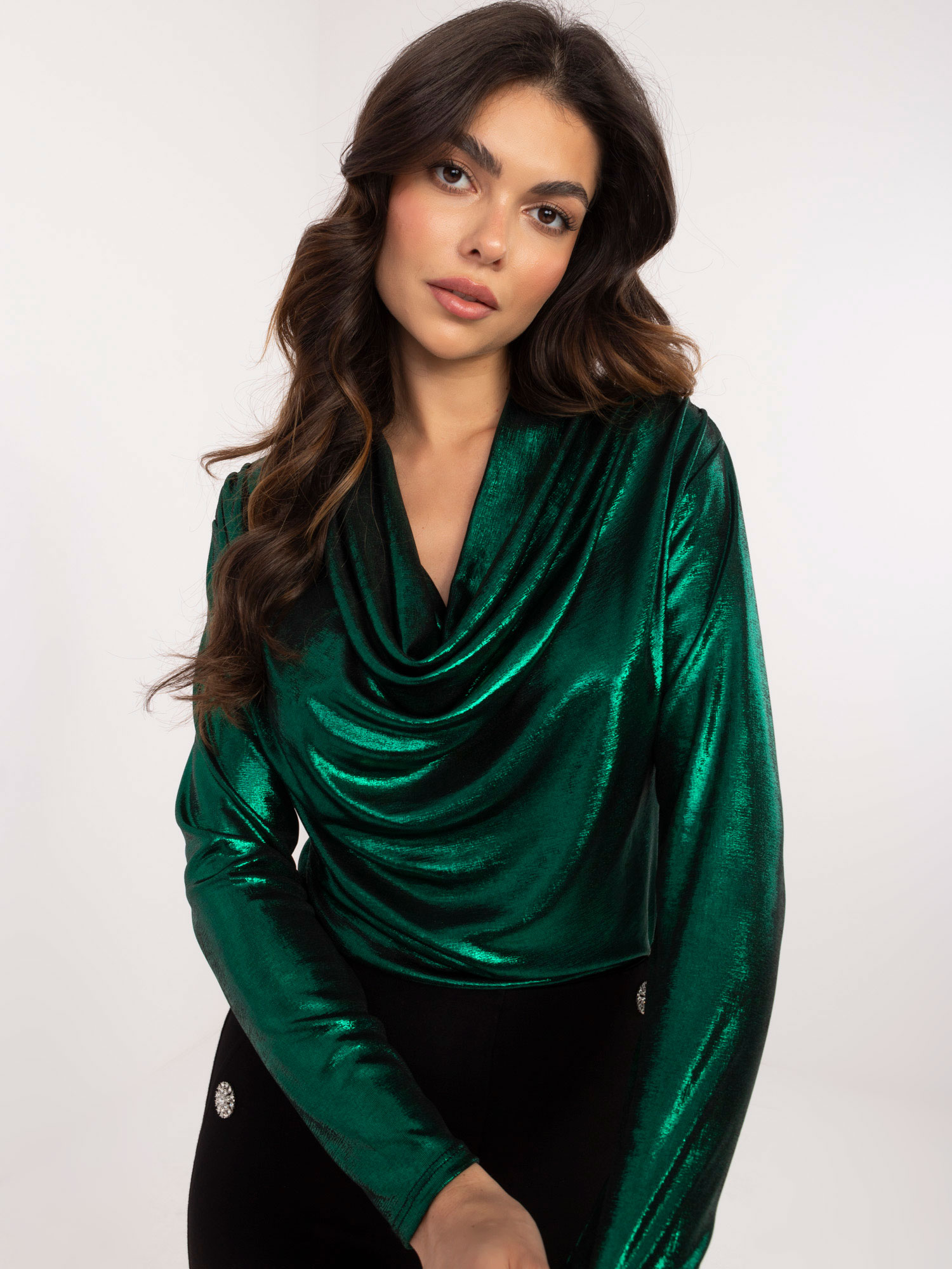 Blouse-DHJ-BZ-15268.30-dark green