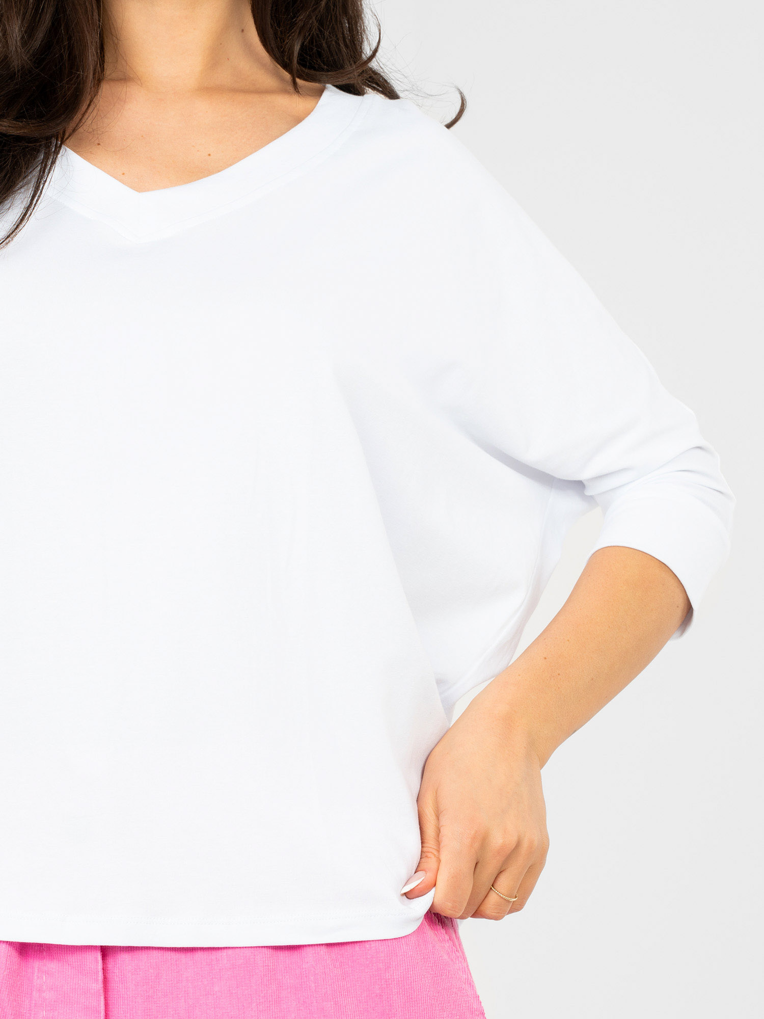 Bílá dámská halenka oversize