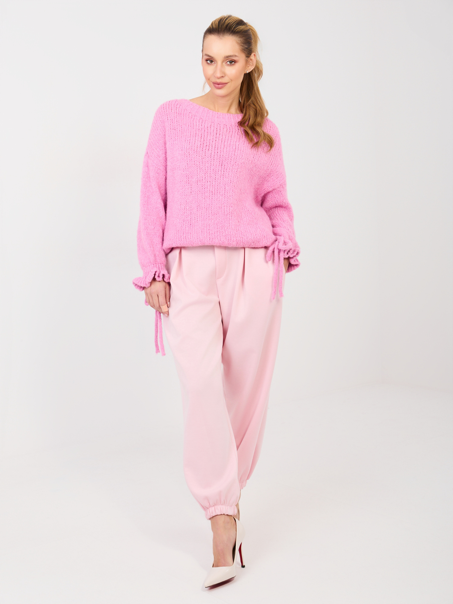 Světle růžové tepláky