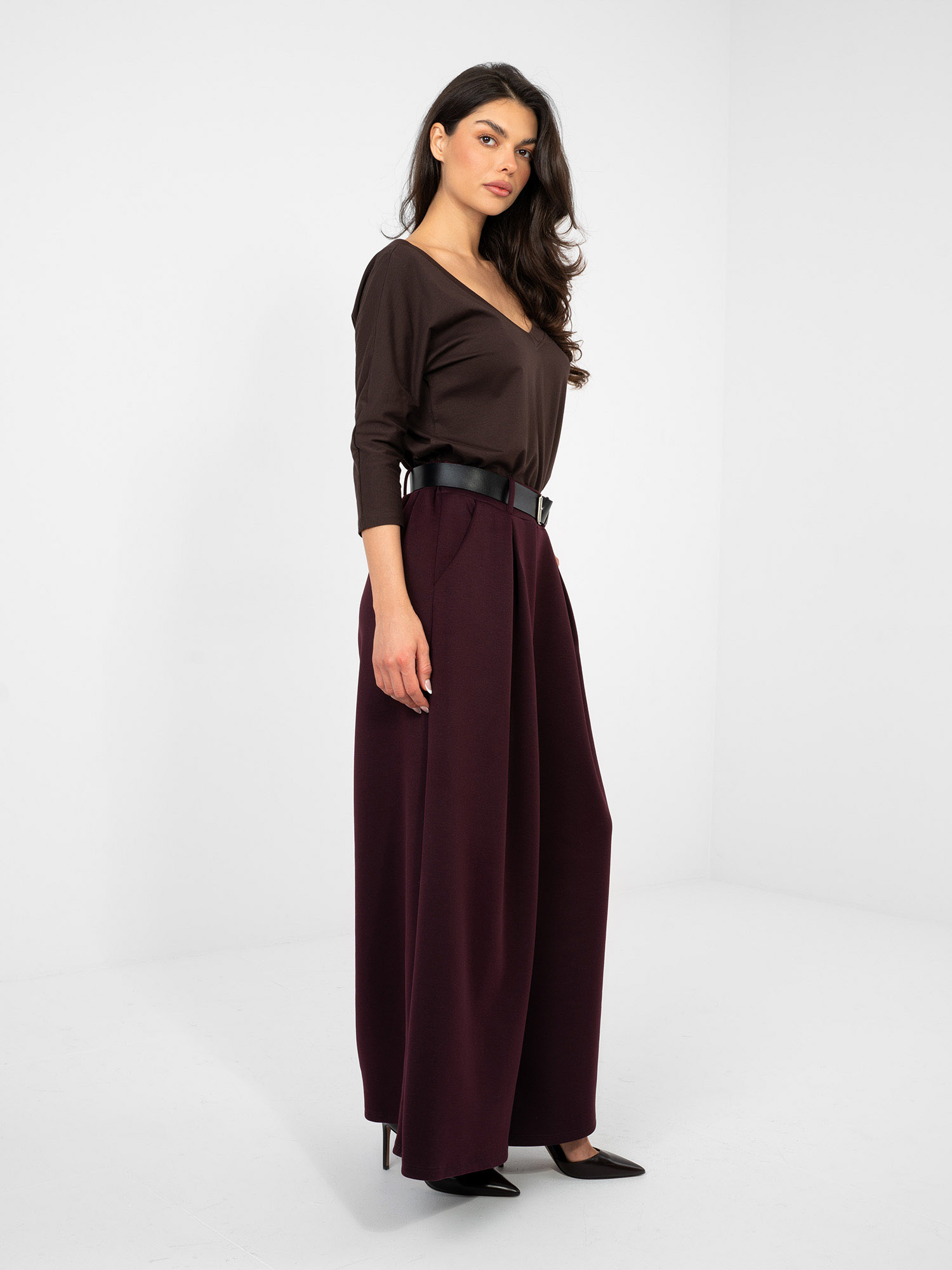 Тъмно лилави панталони Палацо