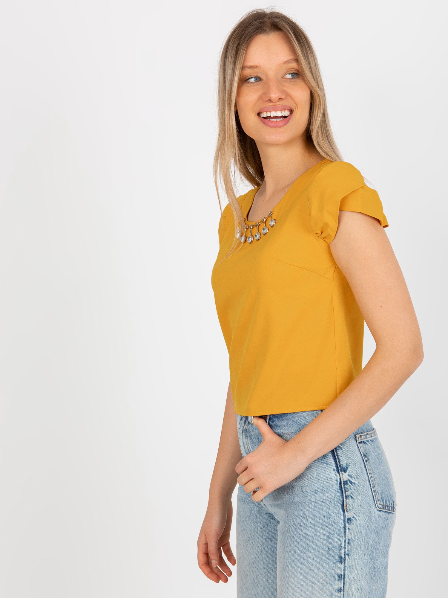 Blouse-LK-BZ-505783.50P-dark yellow