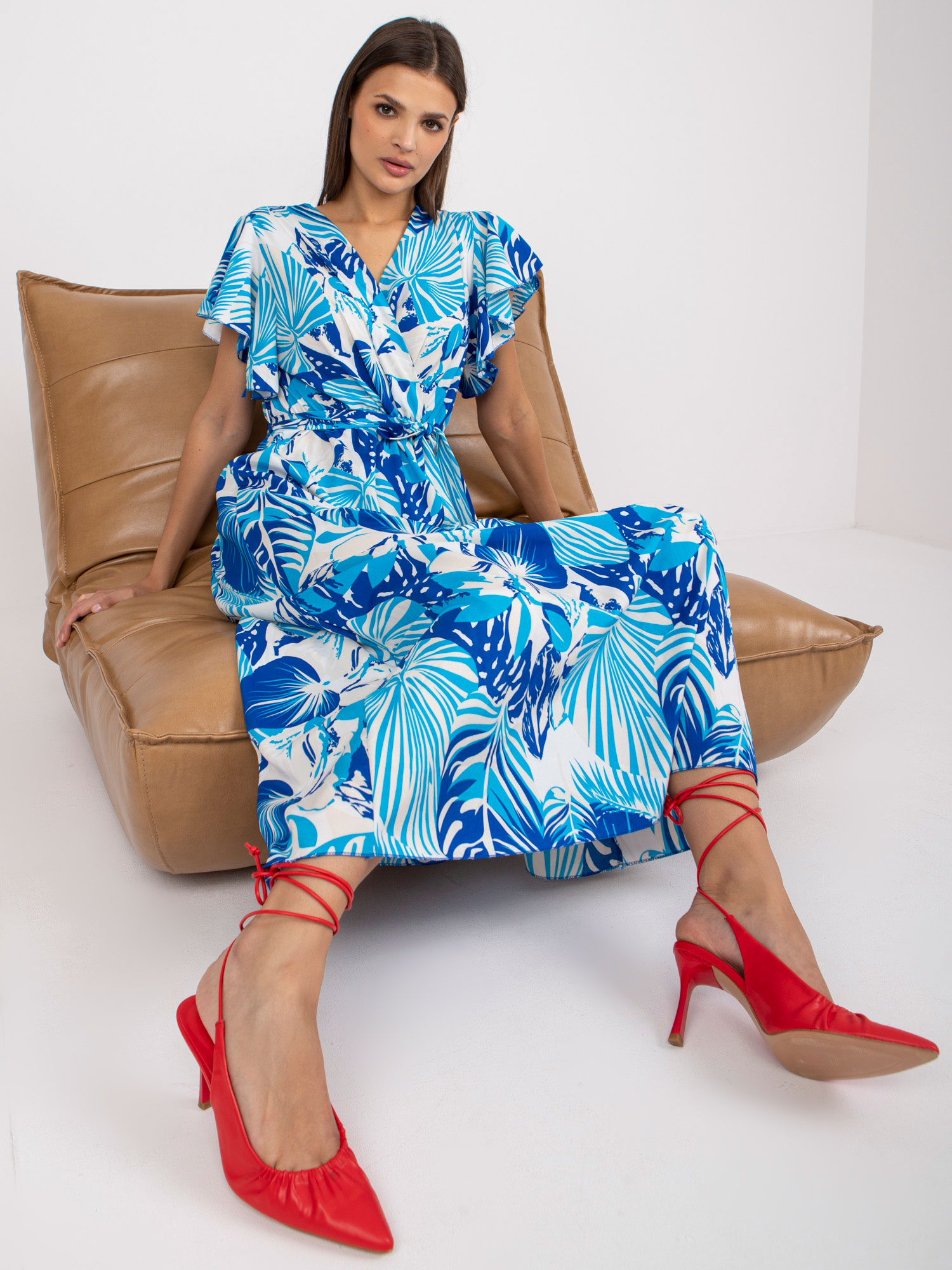 Dress-DHJ-SK-13203-1.03X-White-Blue