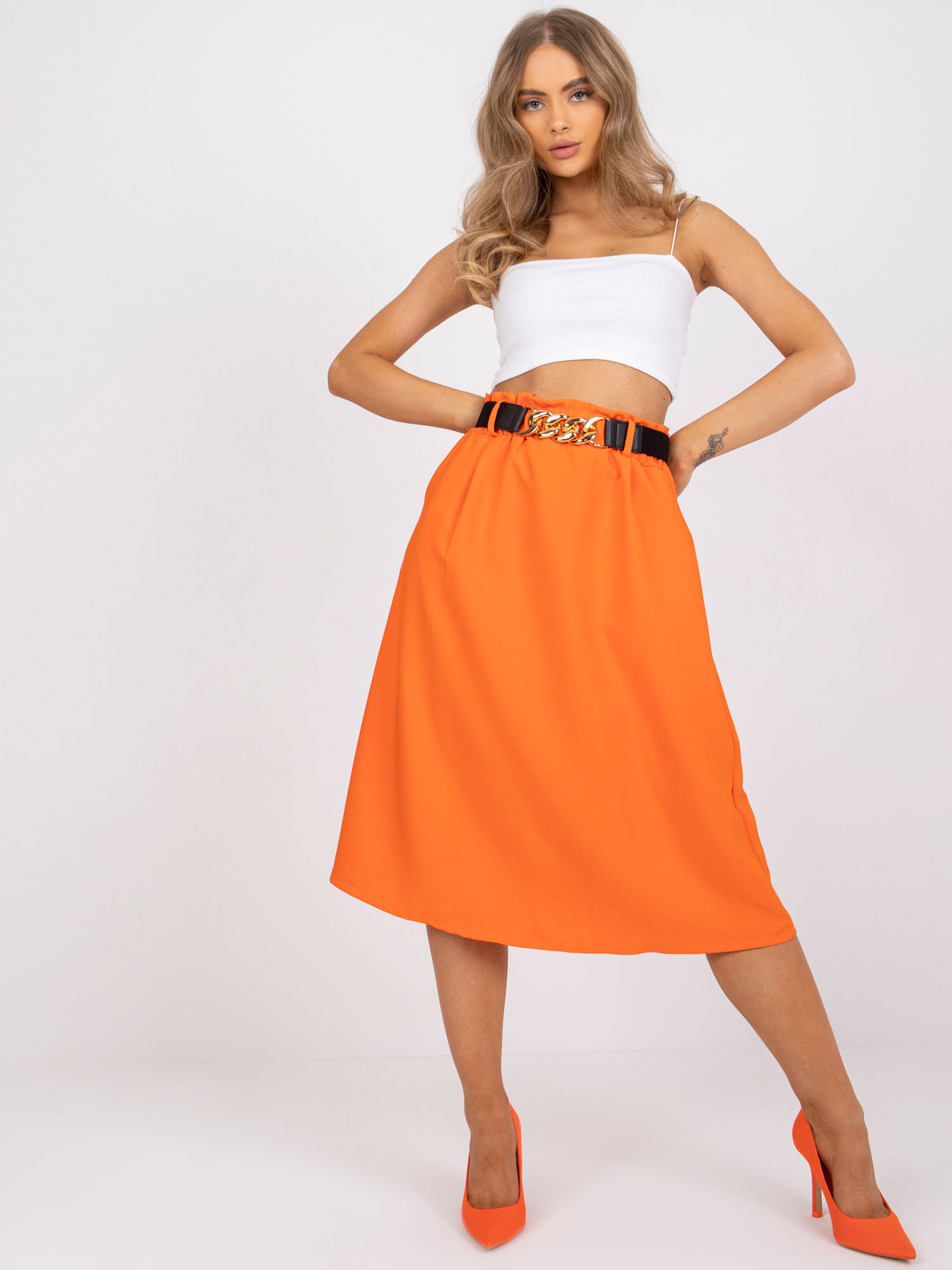 Skirt-DHJ-SD-13169.58P-Orange
