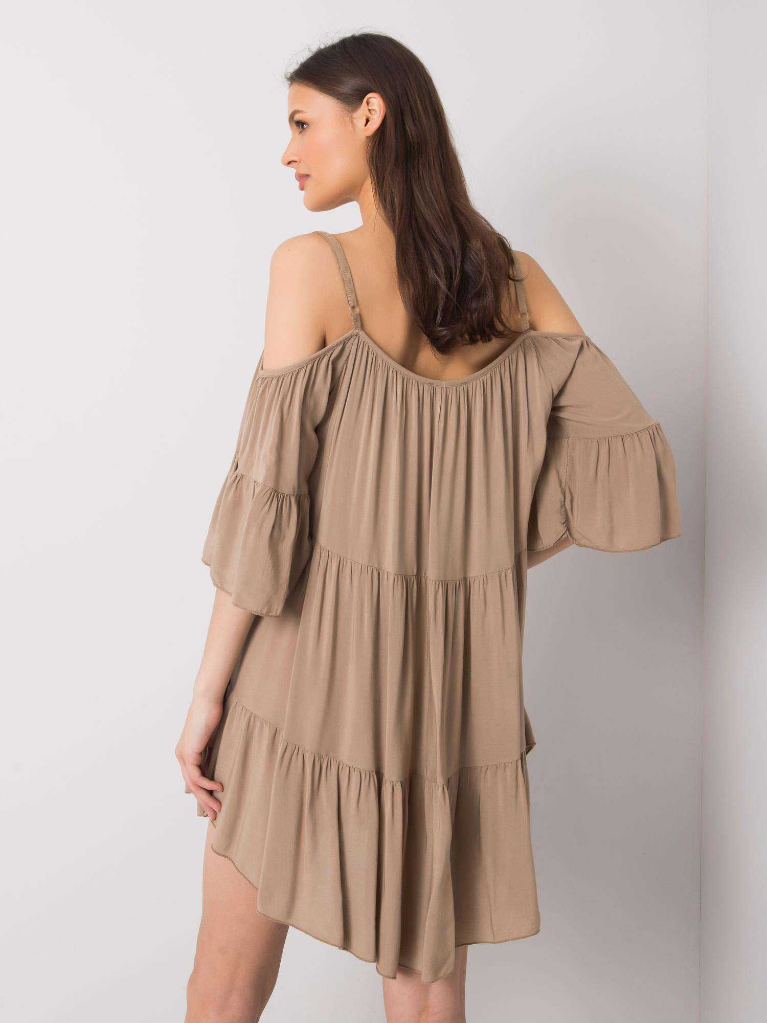 Dress-TW-SK-BI-80840.20-dark beige