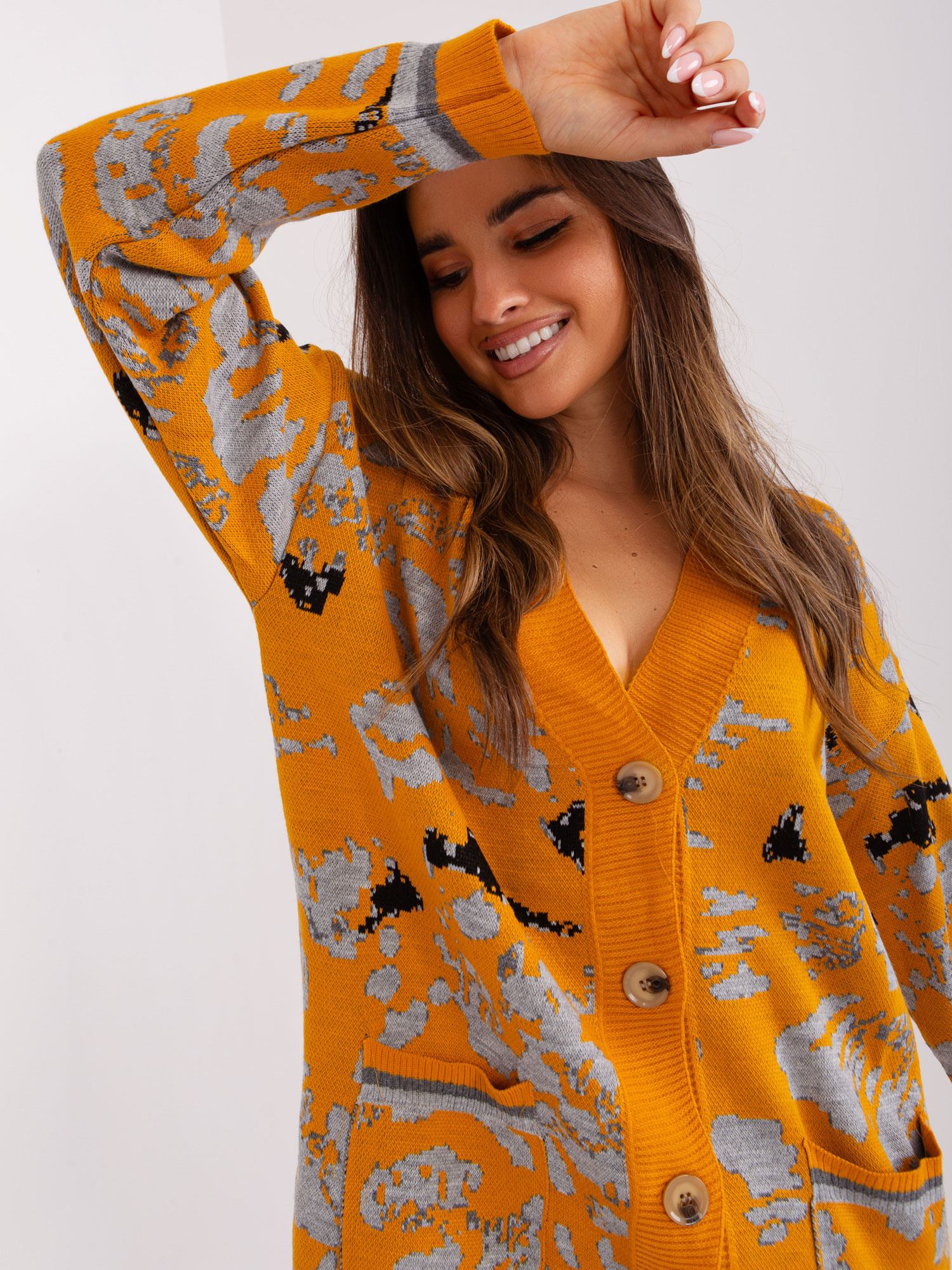 Cardigan-BA-SW-8045.30X-Dark Yellow