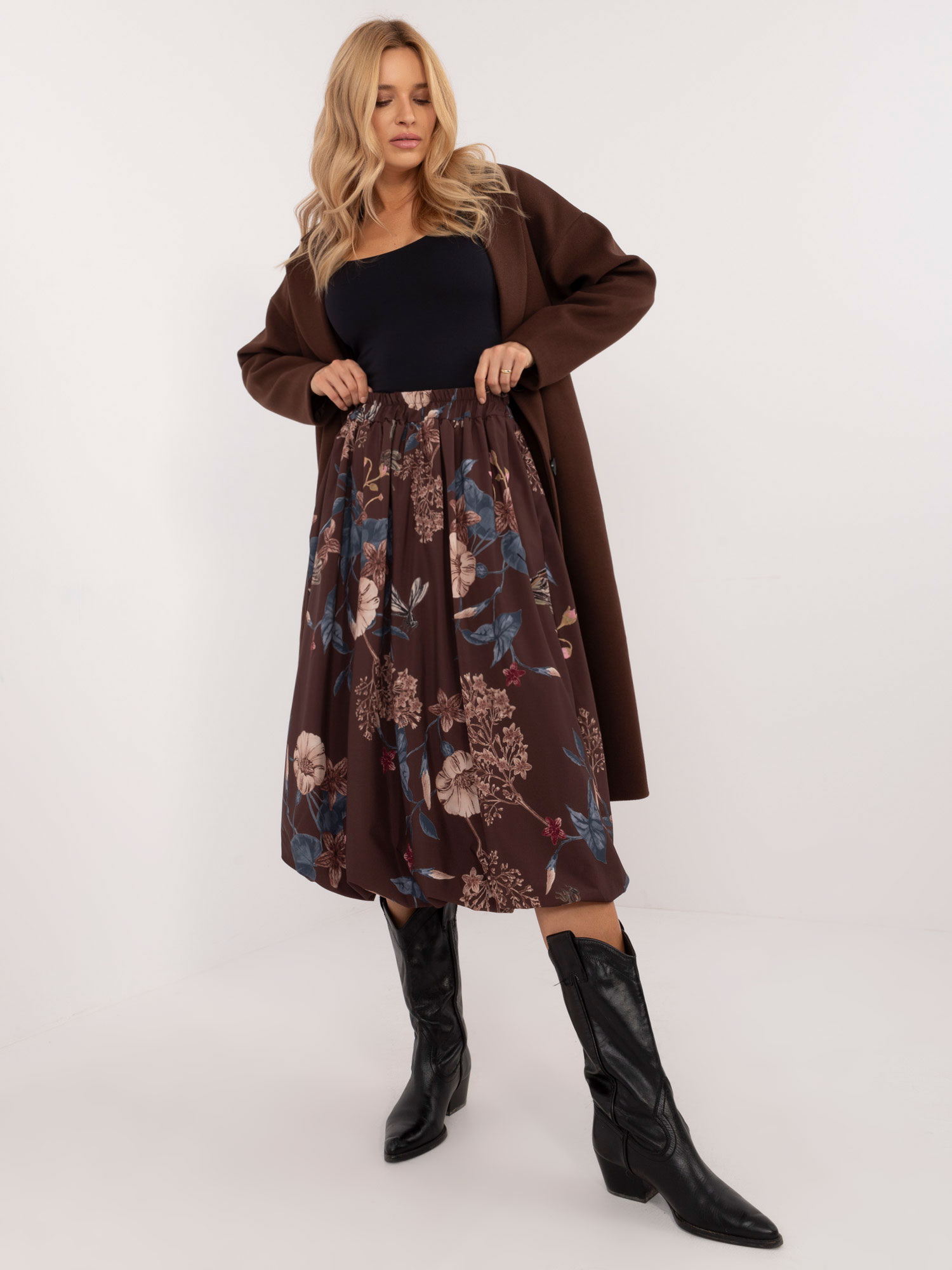 Skirt-DHJ-SD-19863-3.59-brown