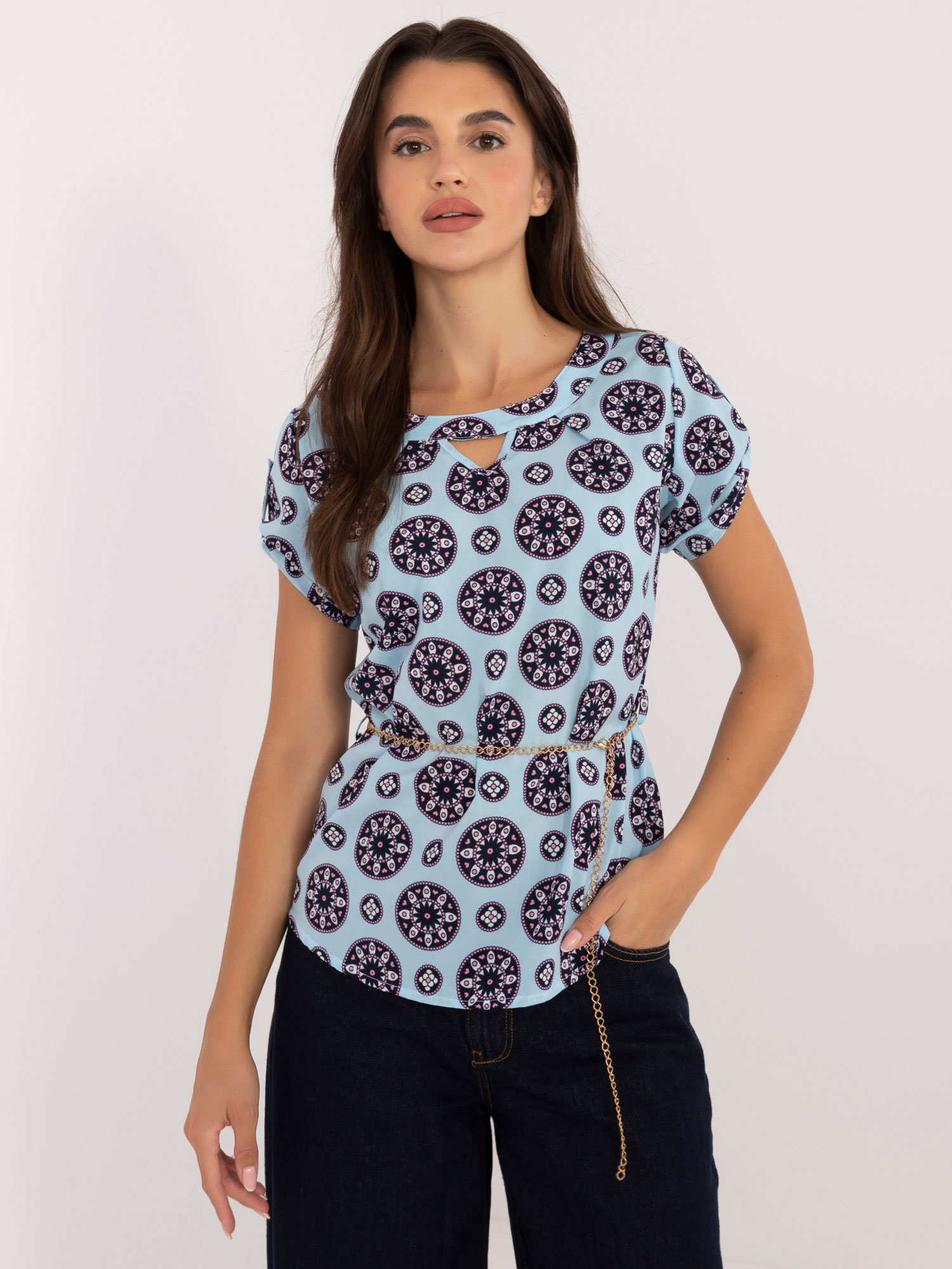 Blouse-LK-BZ-505775.00-light blue