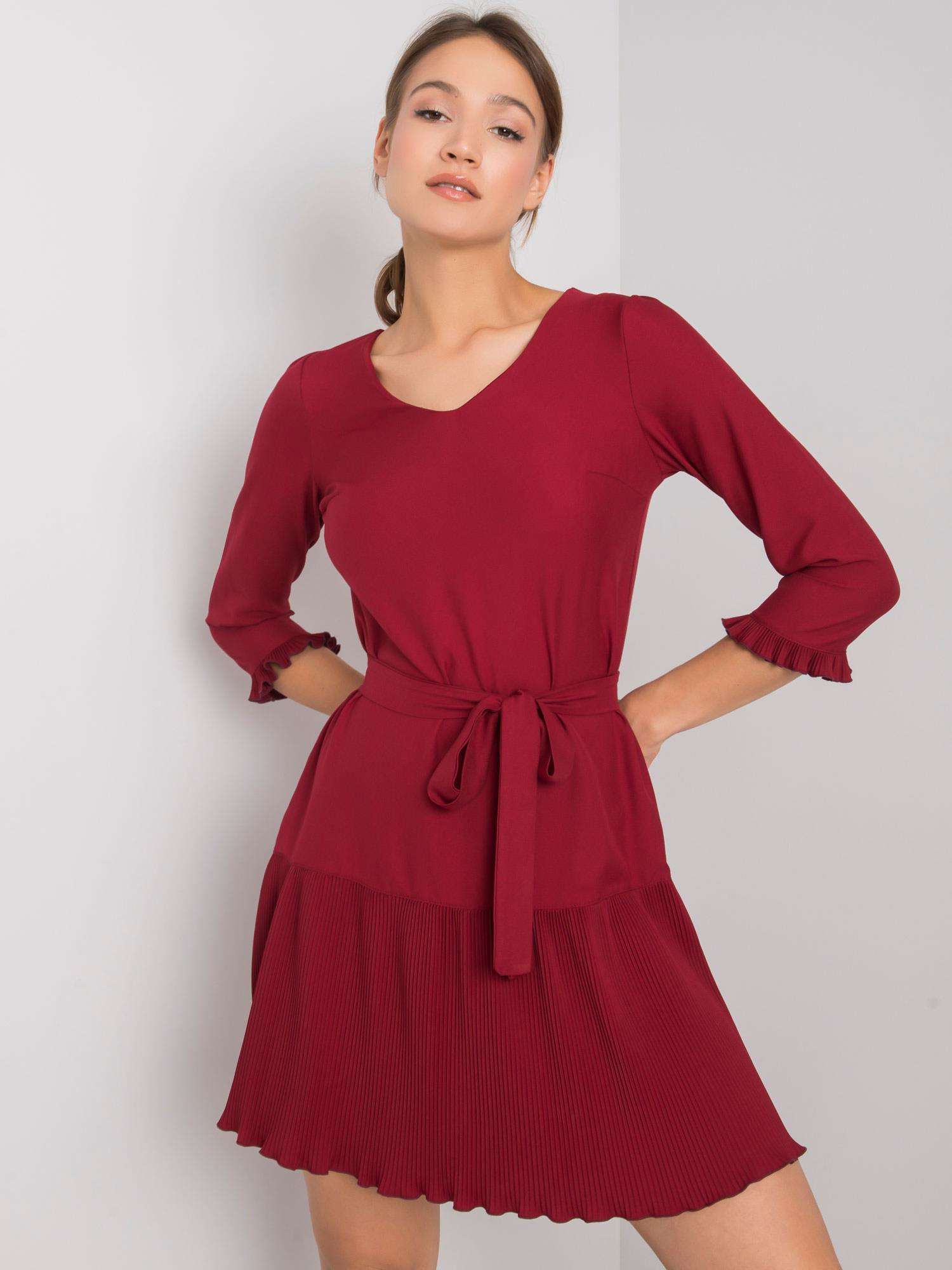 Dress-LK-SK-507733.80P-burgundy