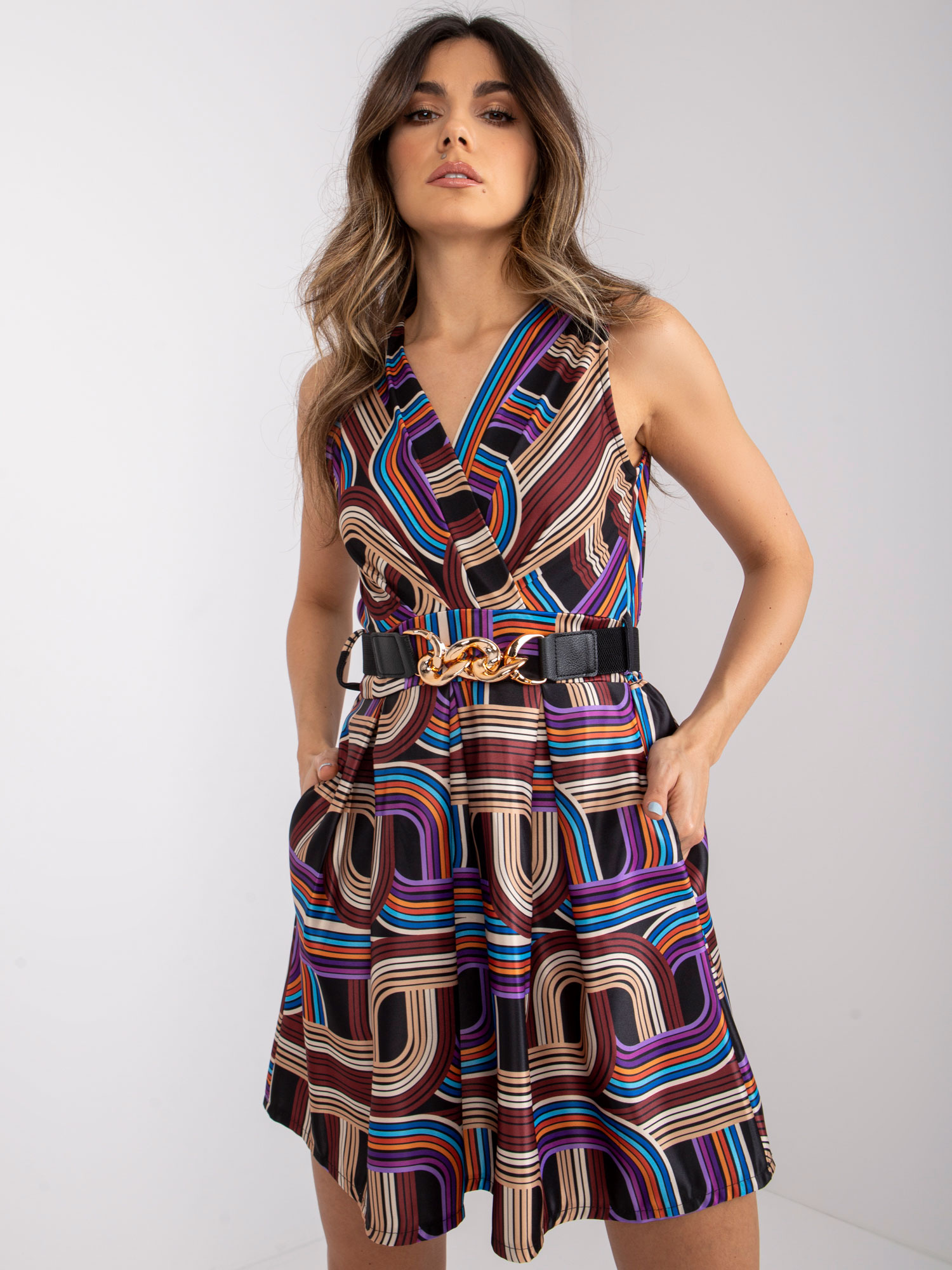 Dress-DHJ-SK-15308.61P-brown