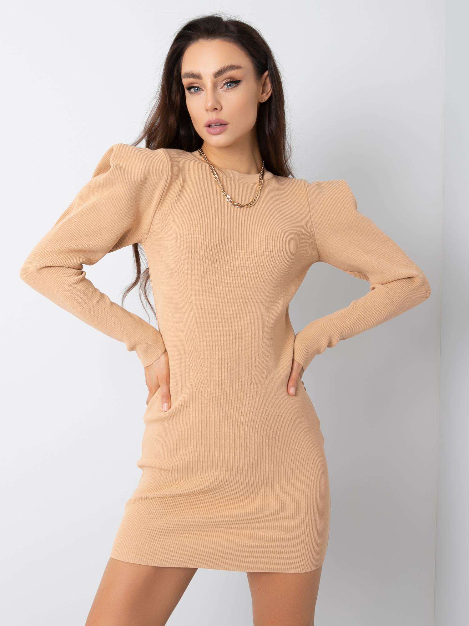 Dress-269-SK-5676.91P-camel