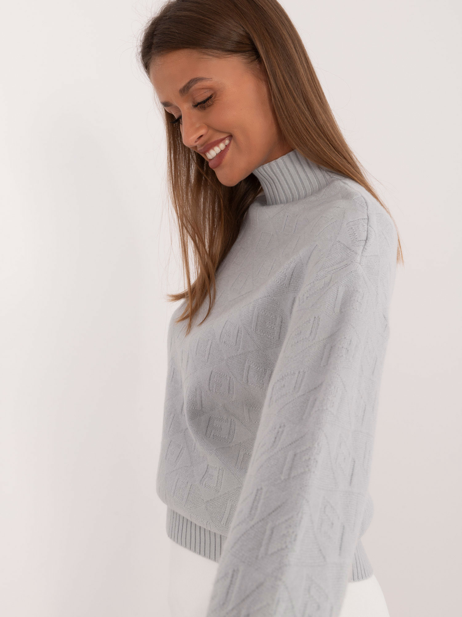 Light grey turtleneck sweater