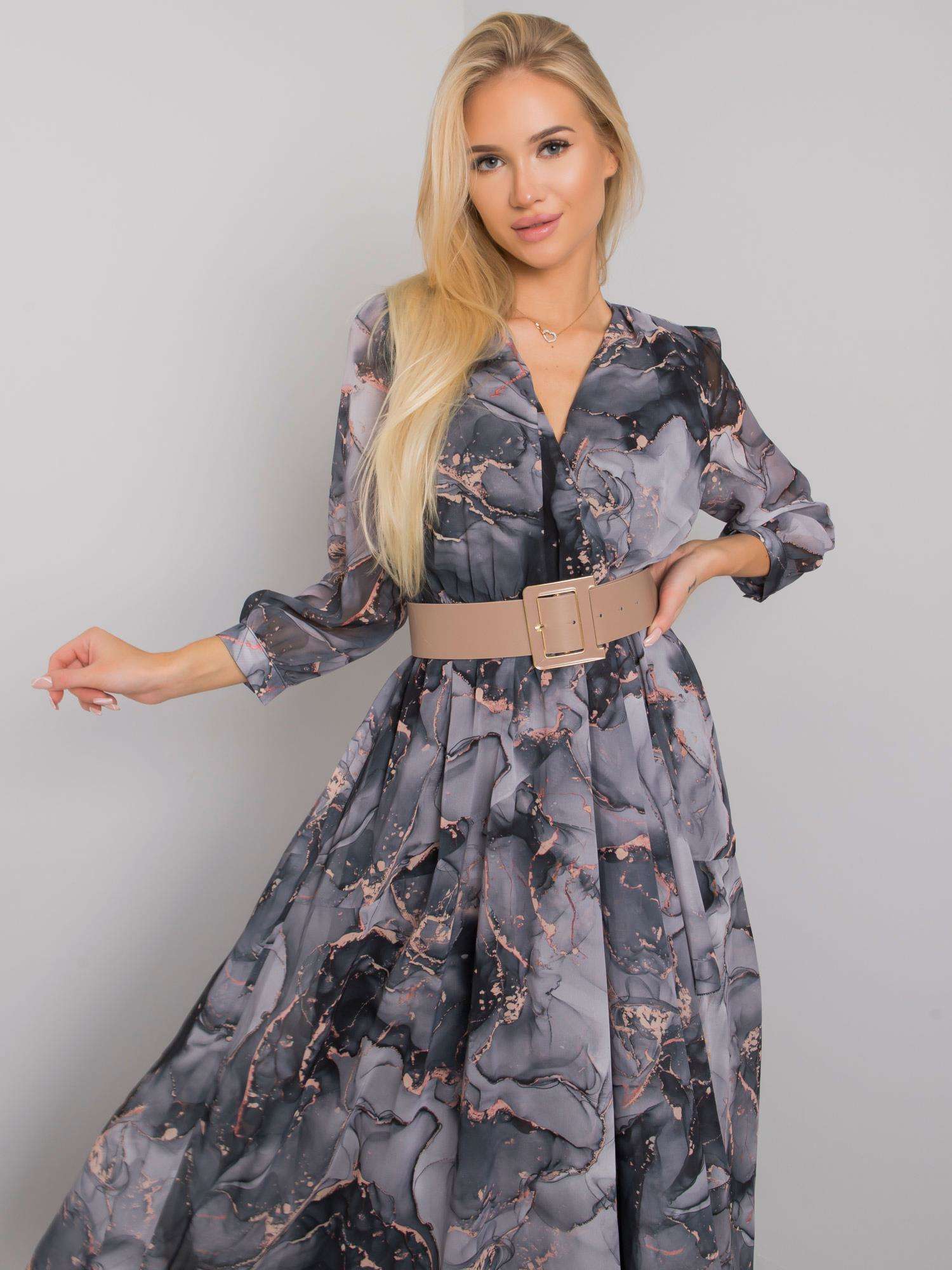 Dress-LC-SK-22K-3062-4.17P-Grey-Black