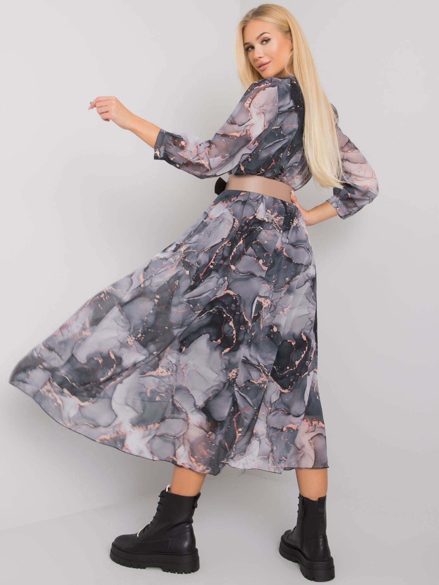 Dress-LC-SK-22K-3062-4.17P-Grey-Black