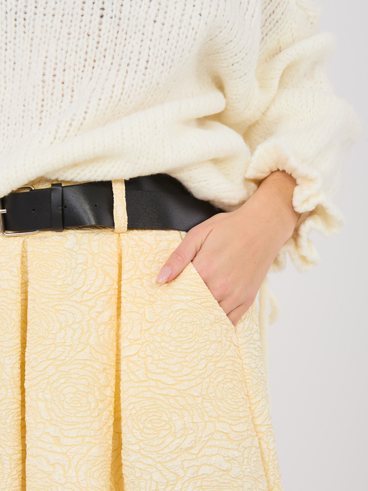 Sukně světle žlutá midi