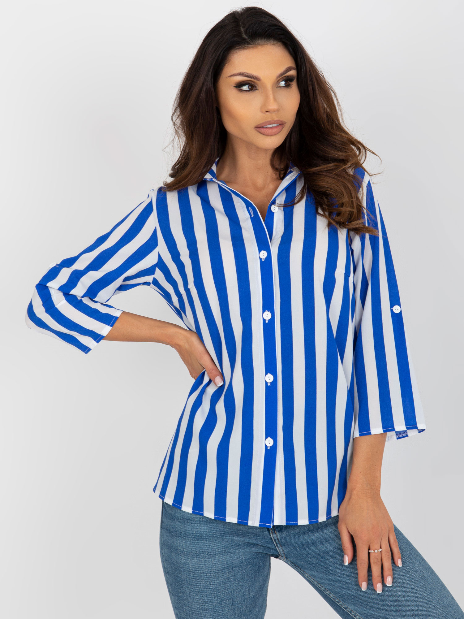 Blouse-LK-BZ-509300.70P-white-blue