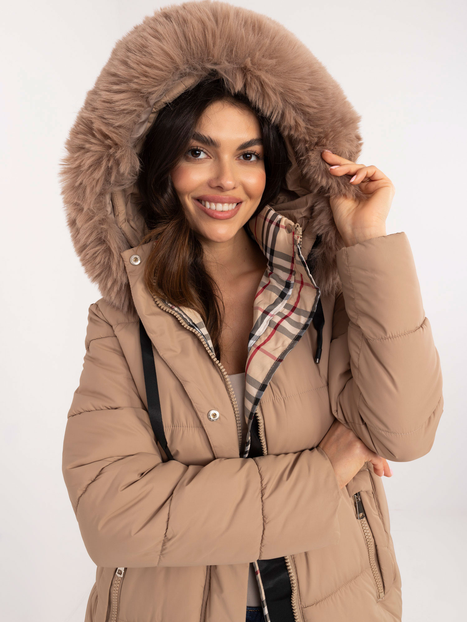 Beige winter jacket