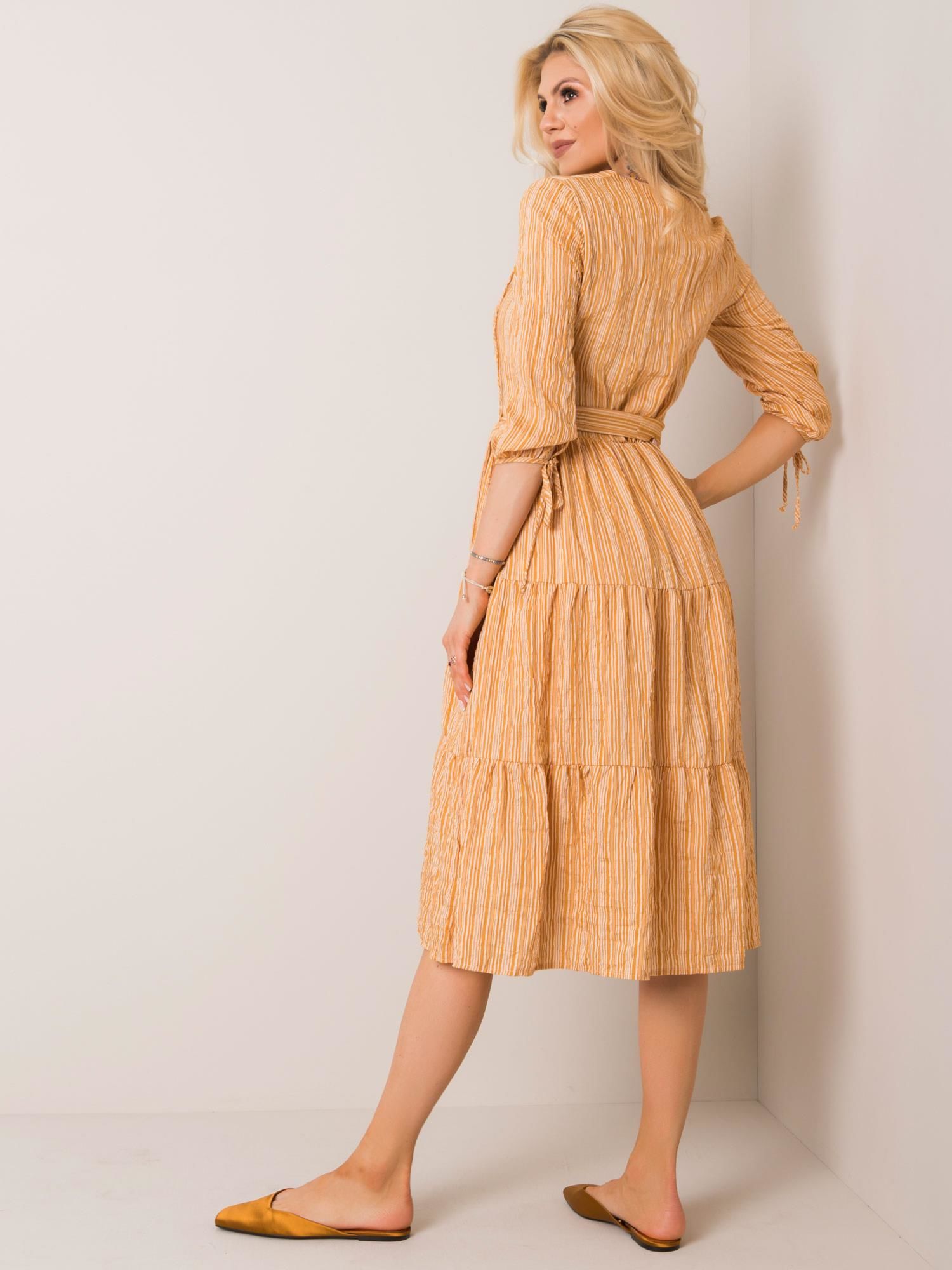 Dress-LK-SK-508005.07P-dark yellow