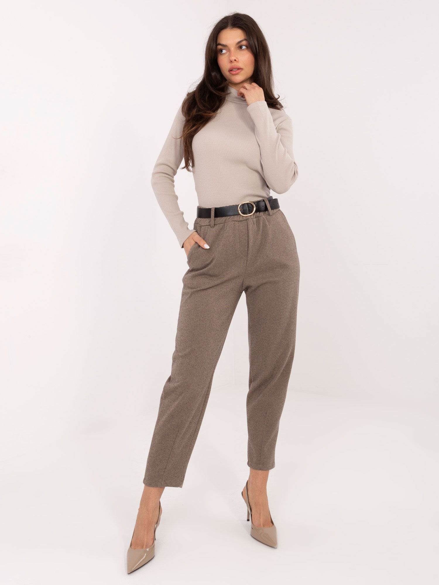 Dámské jednobarevné kalhoty