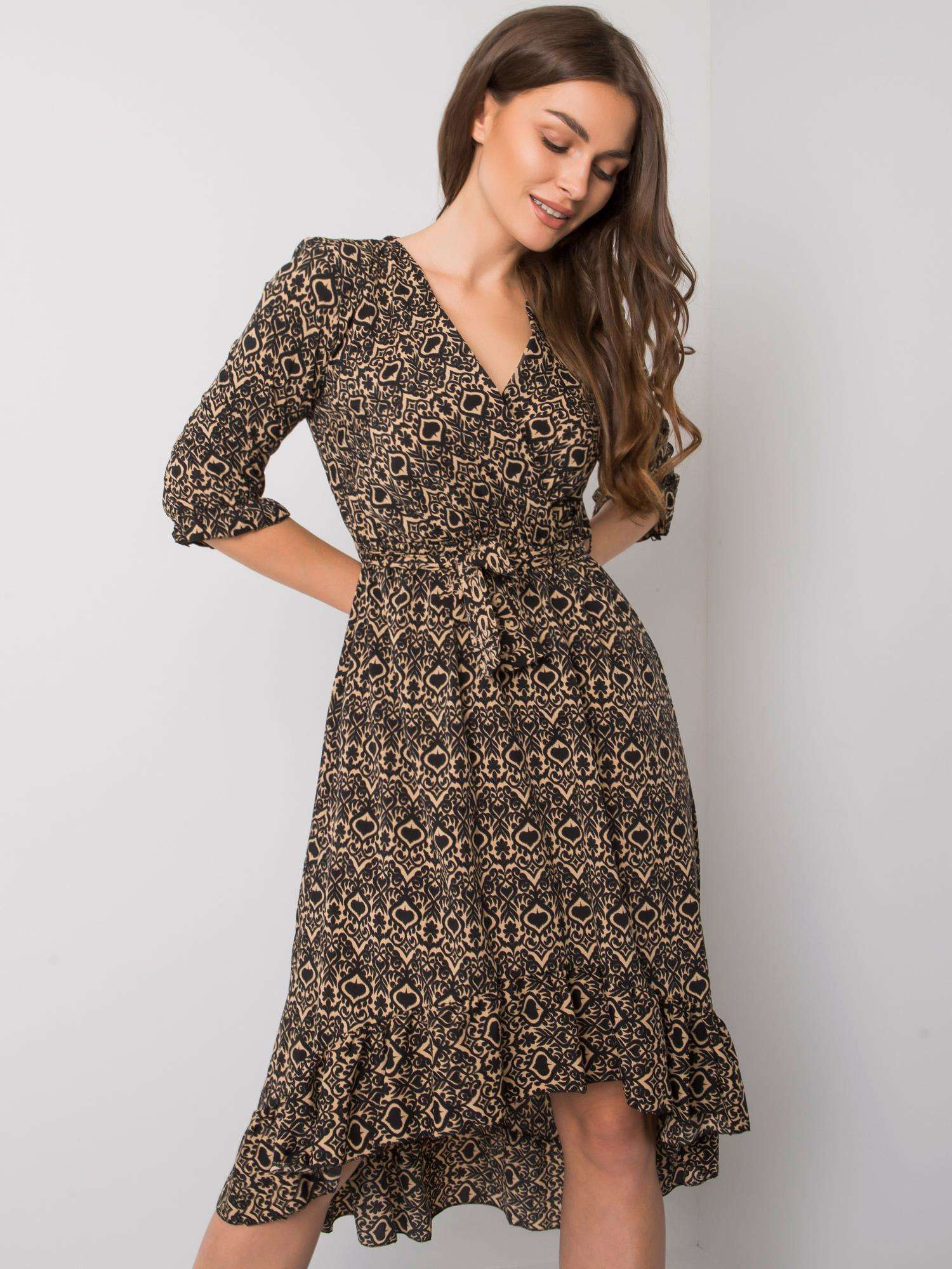 Dress-DHJ-SK-13865-1.53P-black-beige